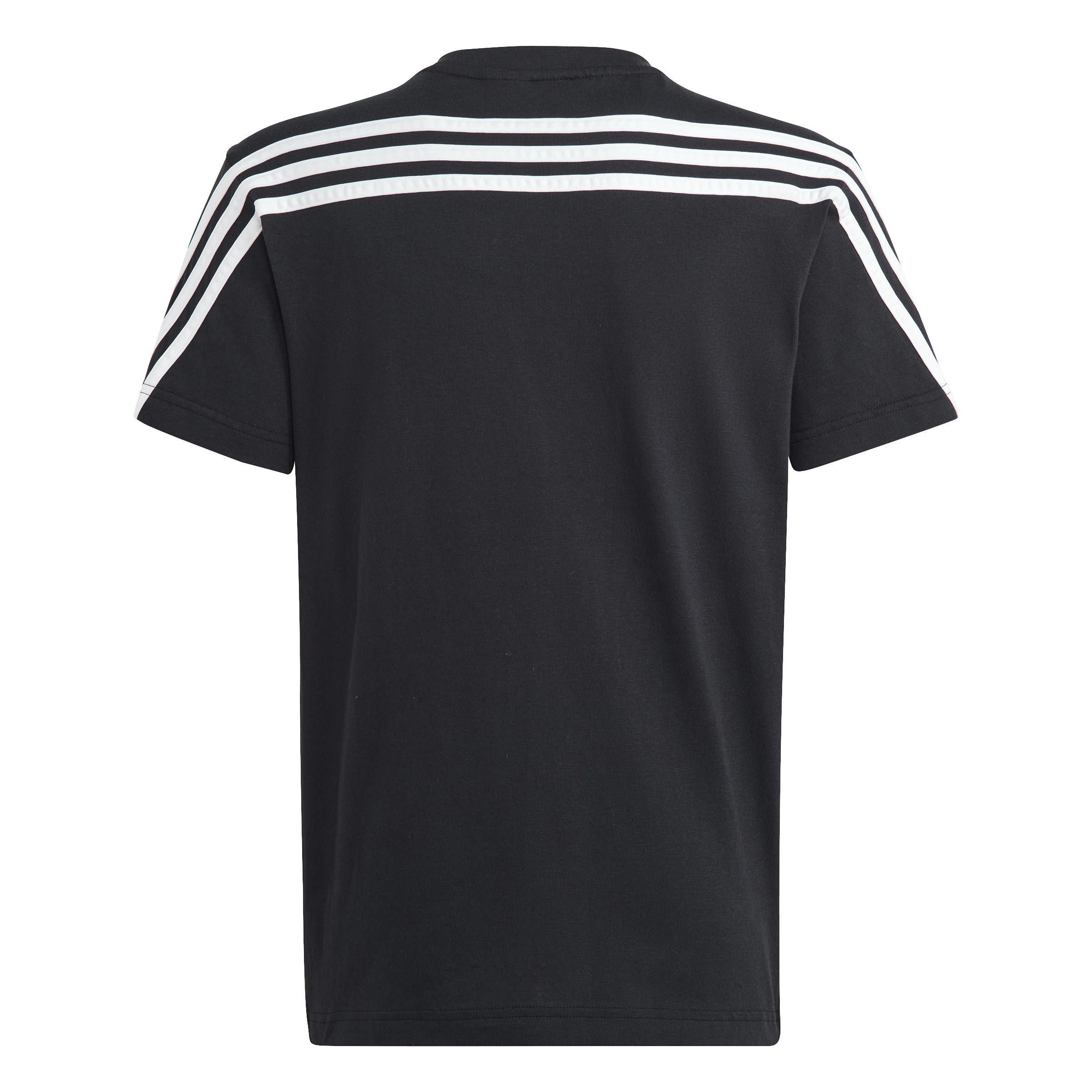 Black/White - adidas - Future Icons 3 Stripes Juniors T Shirt - 2