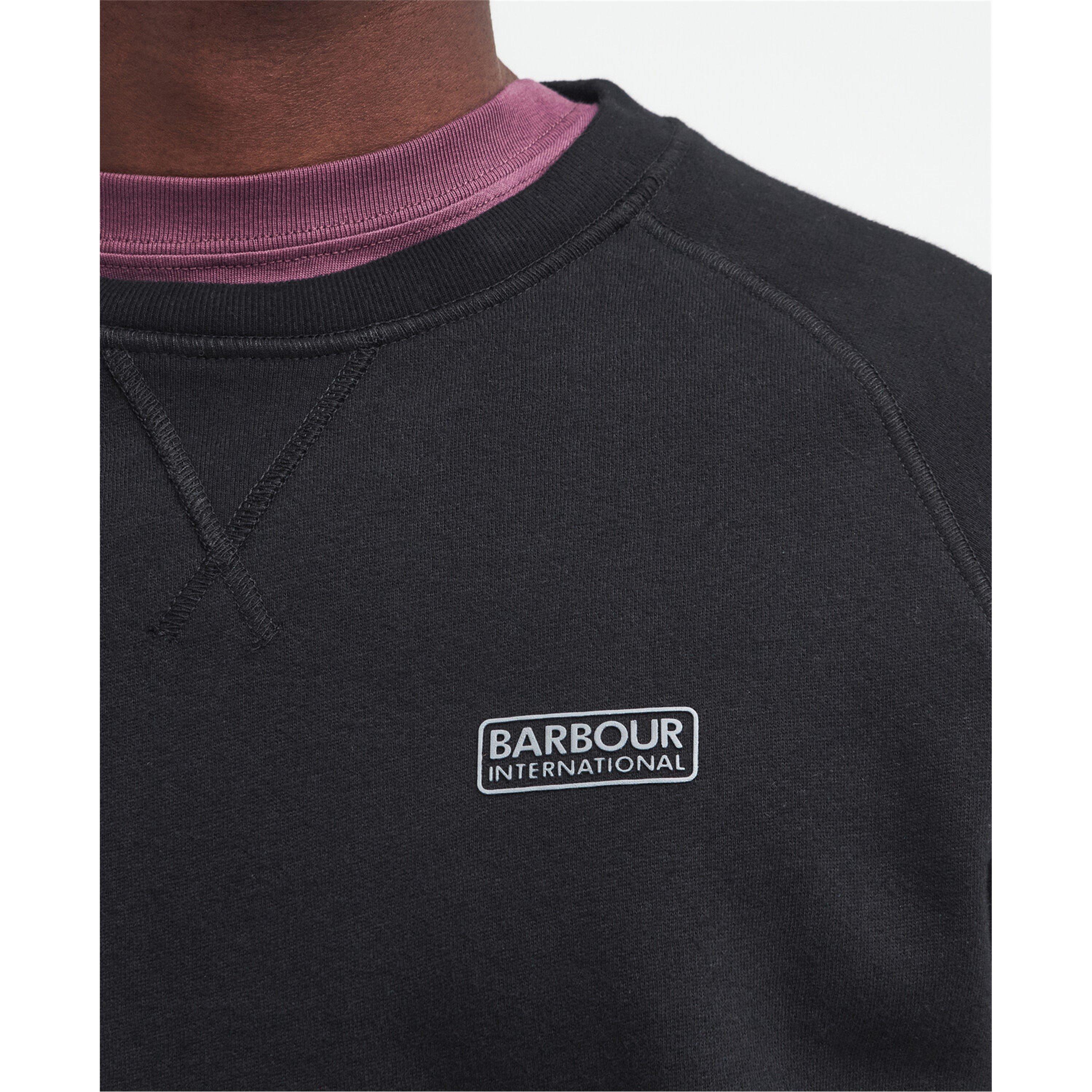 Black/Blk BK71 - Barbour International - Men's Essential Crew-neck Sweatshirt - 5