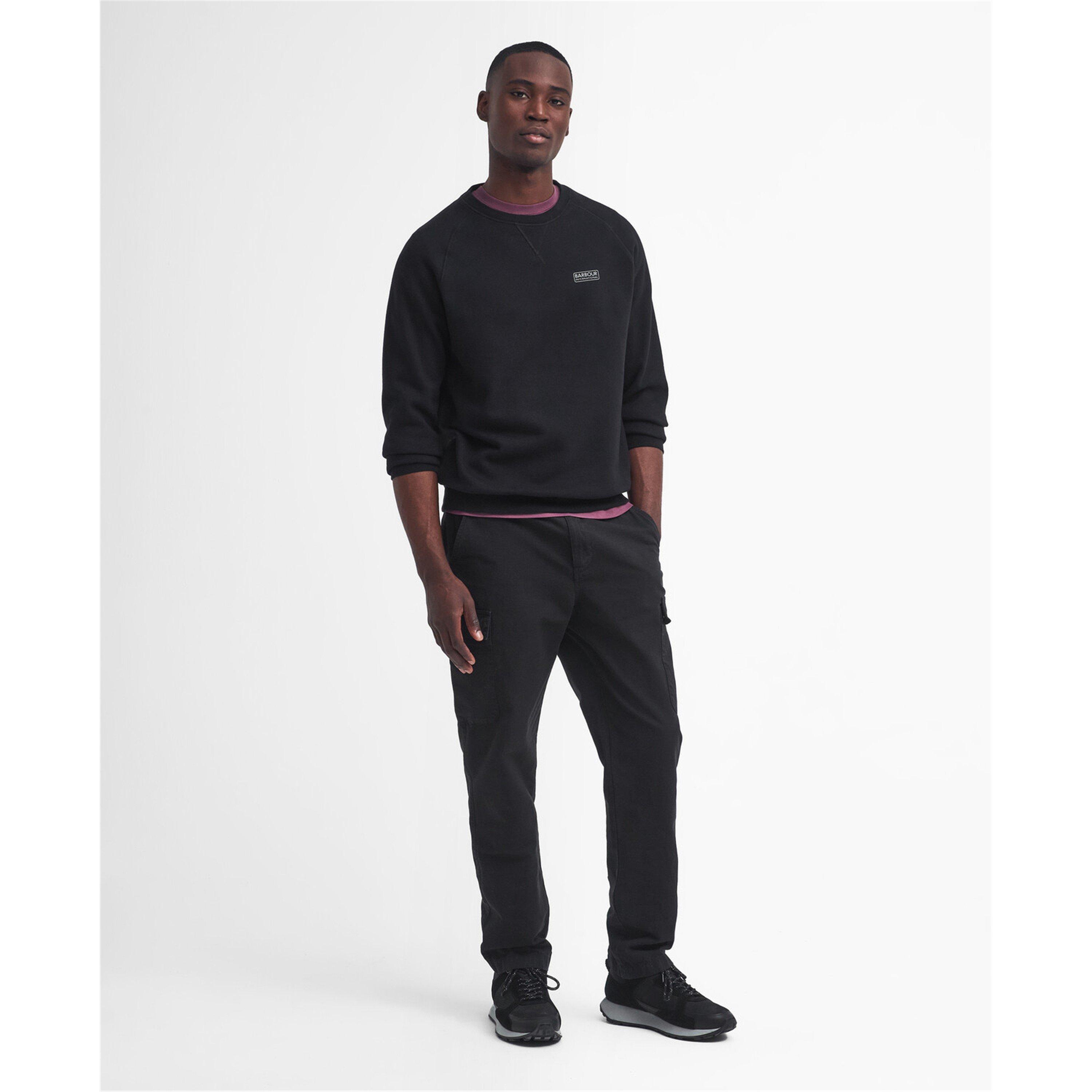 Black/Blk BK71 - Barbour International - Men's Essential Crew-neck Sweatshirt - 7