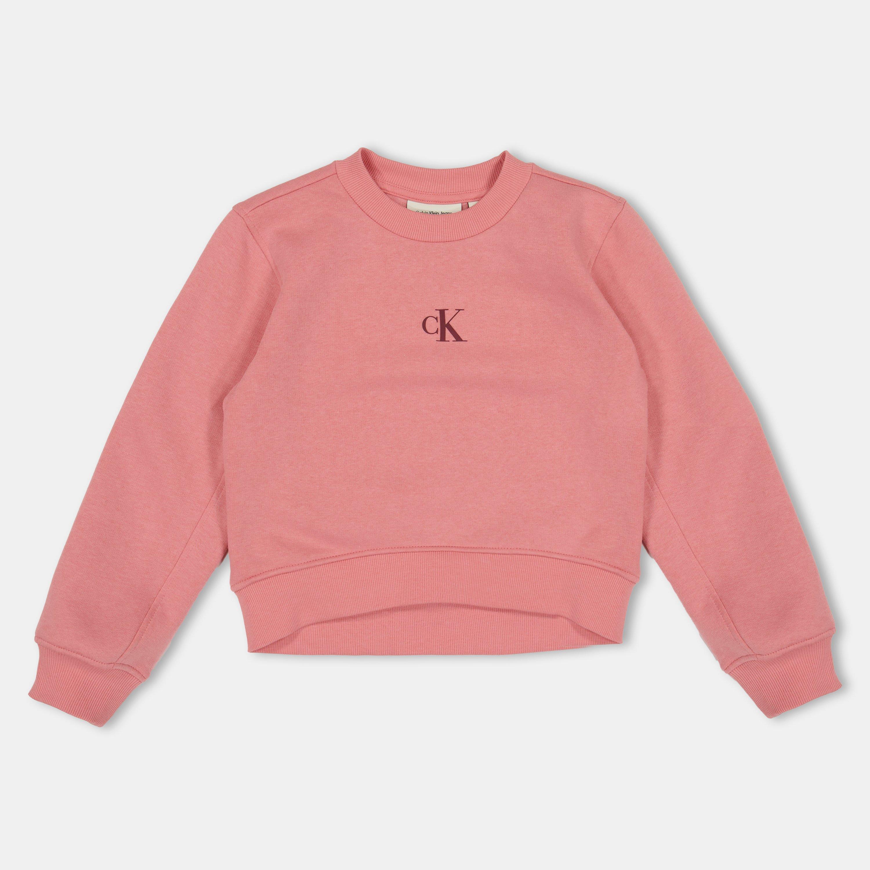 Brandi Albaricoque - Calvin Klein Jeans - Kids' Logo Crew Sweatshirt - 1