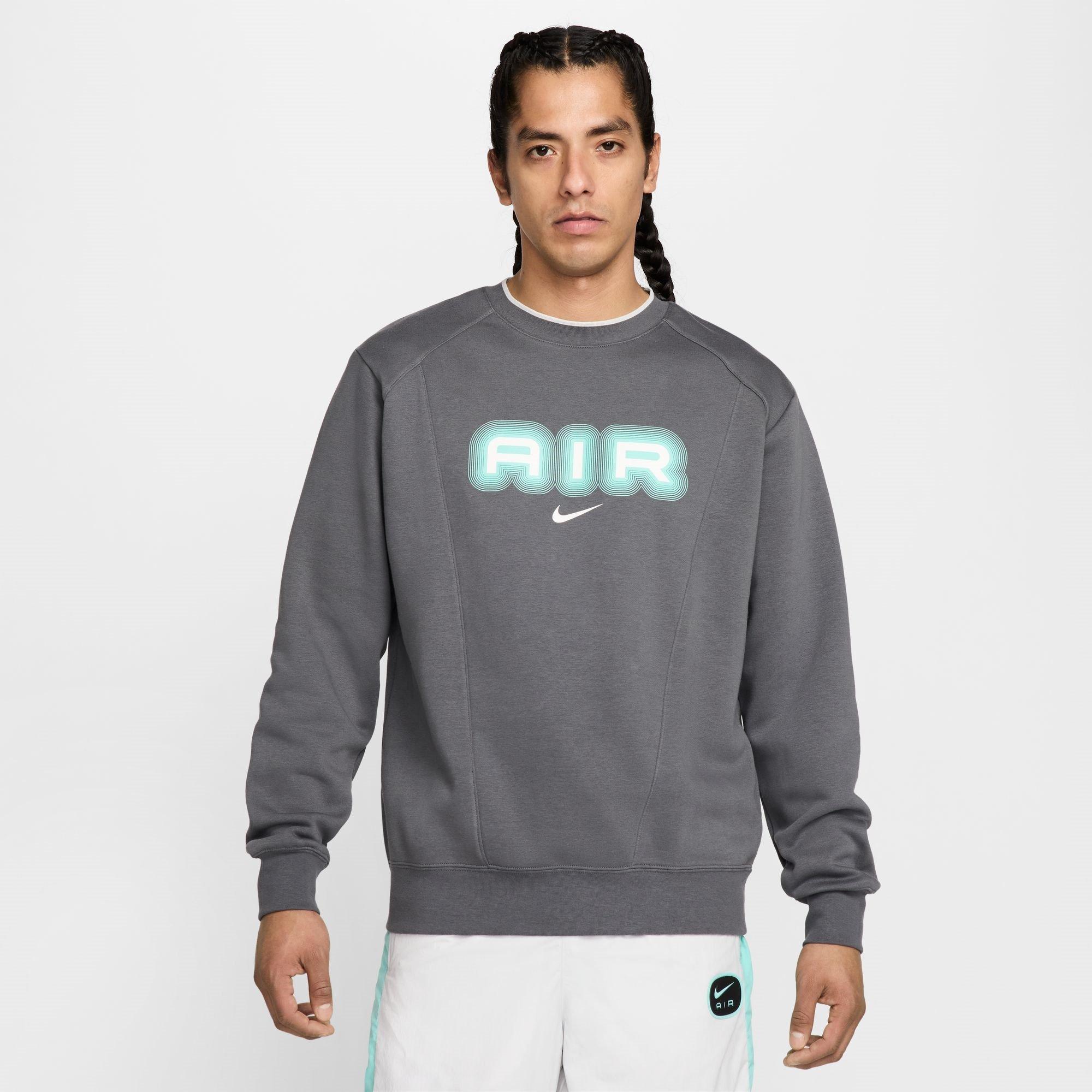 Nike Men's M Nsw Sw Air Crew Flc Bb - Iron Grey - 2XL