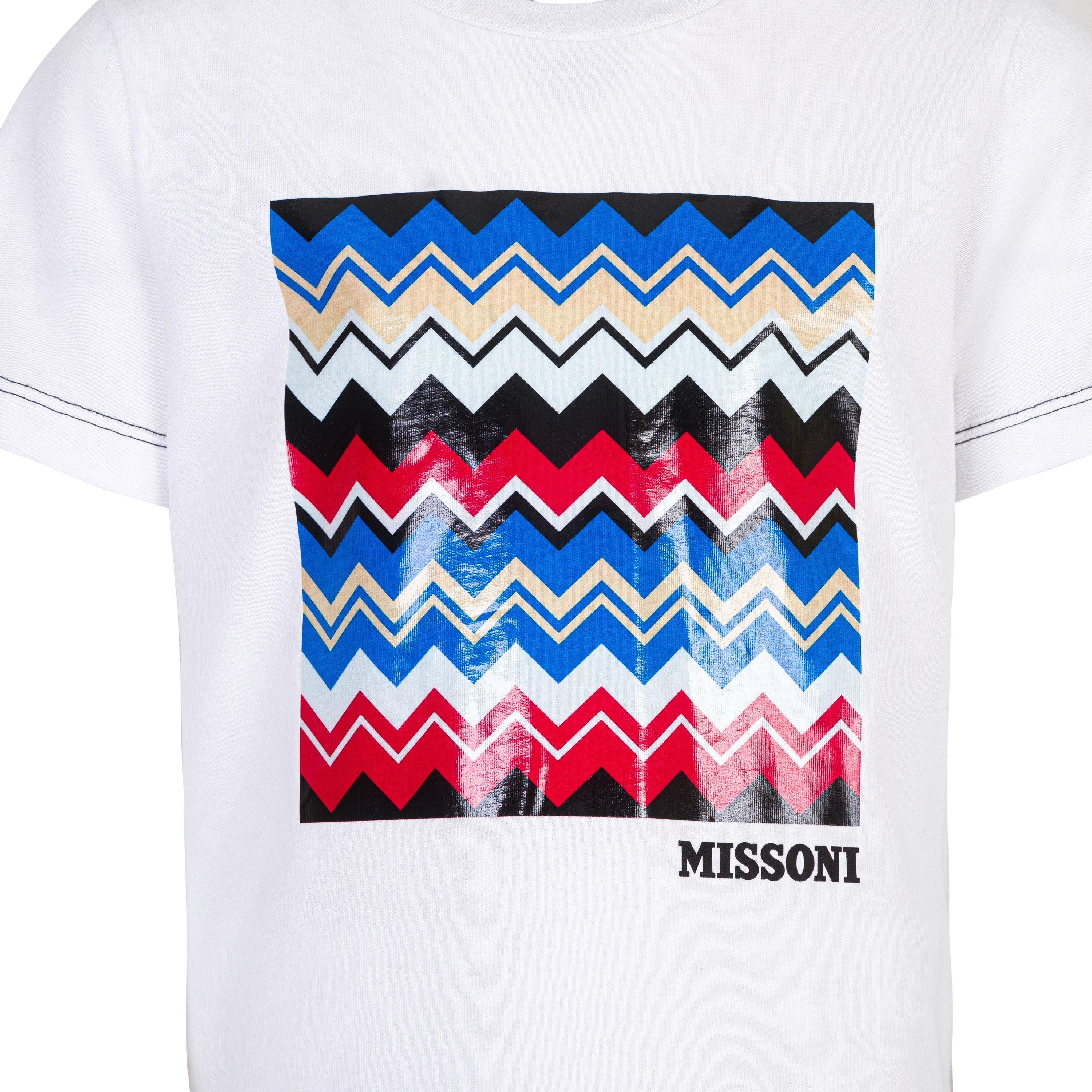 Wht/Blu/Red 100 - Missoni - Zag Print T-Shirt Juniors - 2