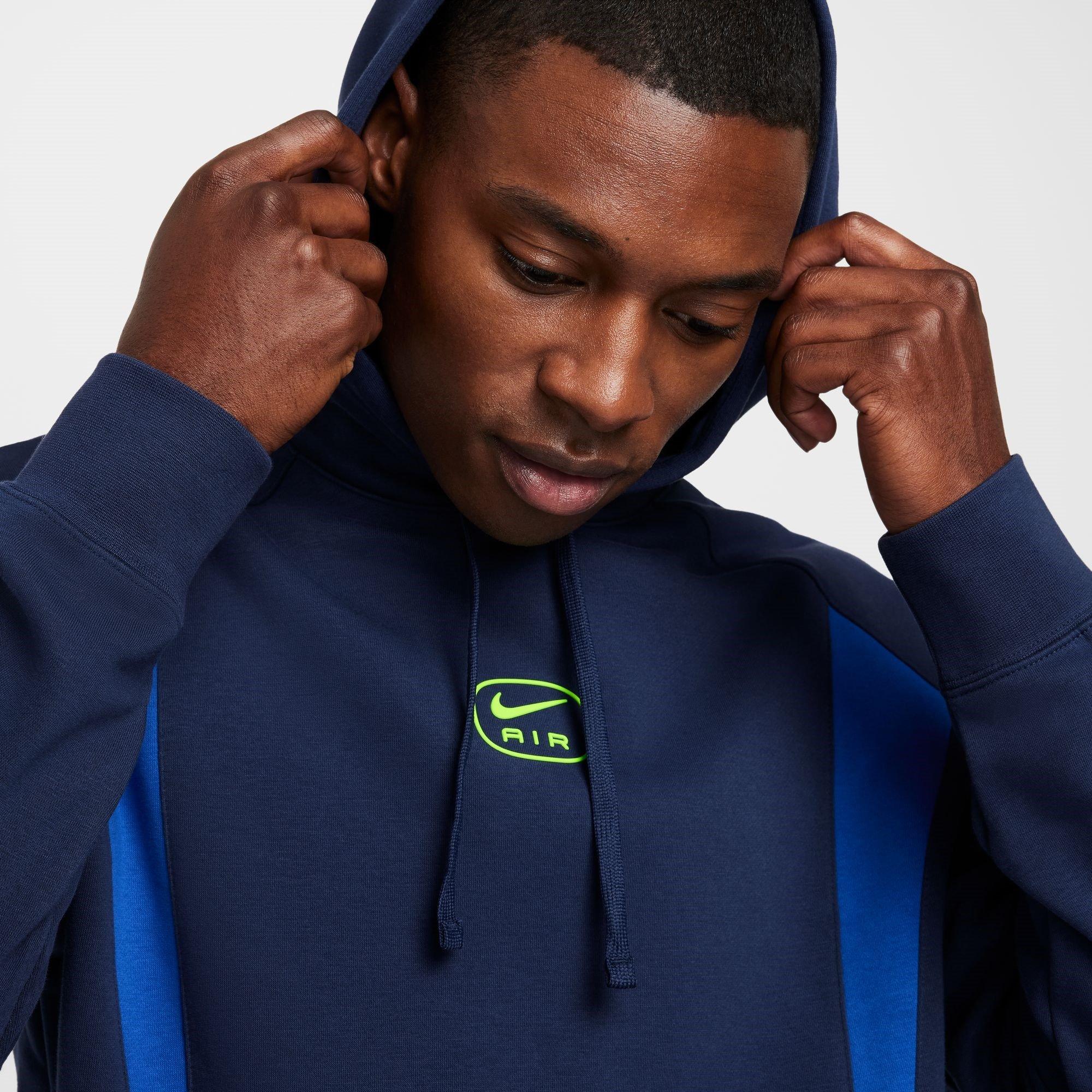 Azul Marinho/Azul/Volt - Nike - NSW SW AIR PO HOODY FLC BB - 3