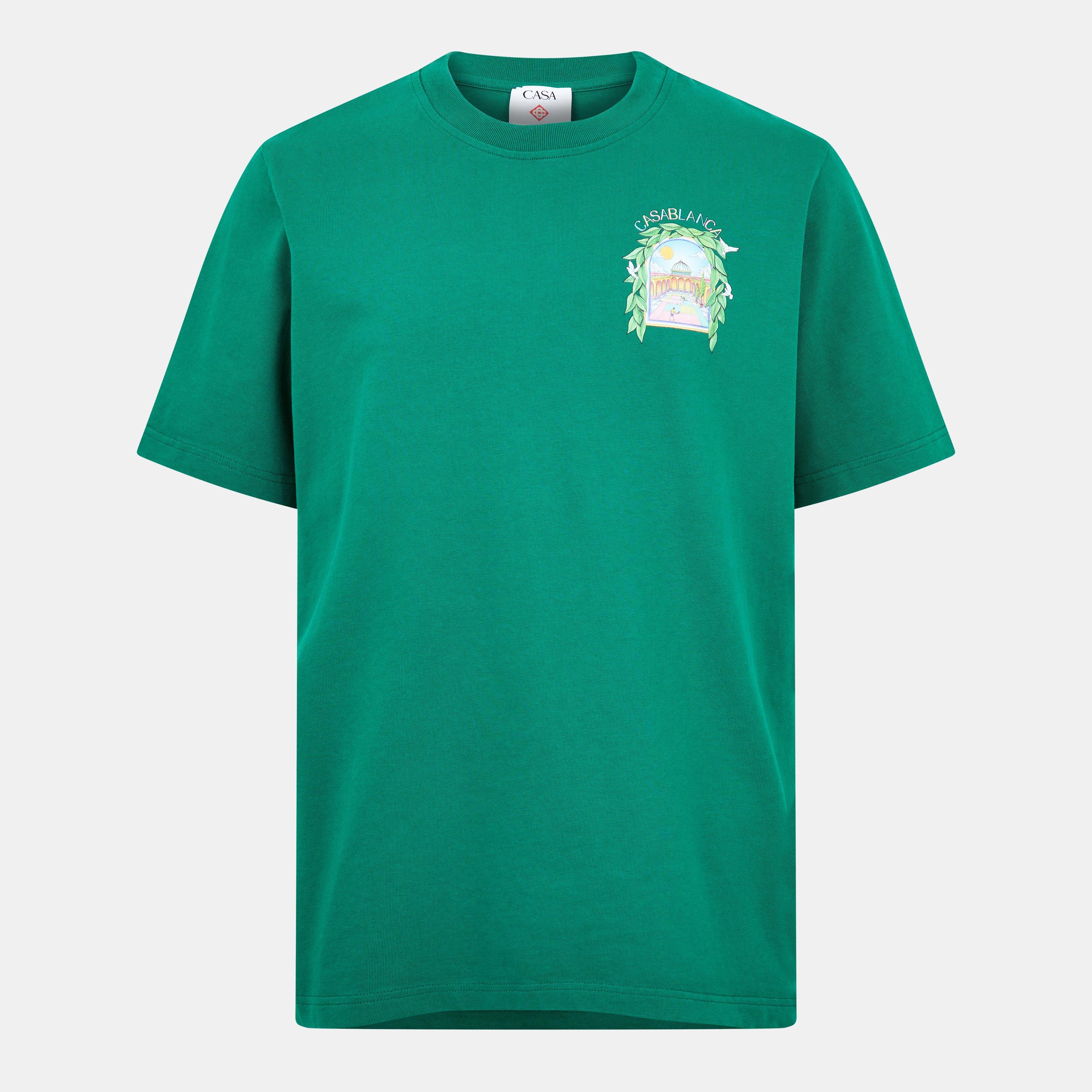 [CASABLANCA]グラフィック ラルシュ テニスクラブ Tシャツ Casablanca | Men's Graphic Cotton L'Arche Tennis Club T