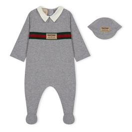 Gucci Onesie And Hat Set Babies