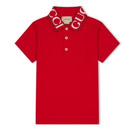 Gucci Collar Logo Polo Shirt Junior