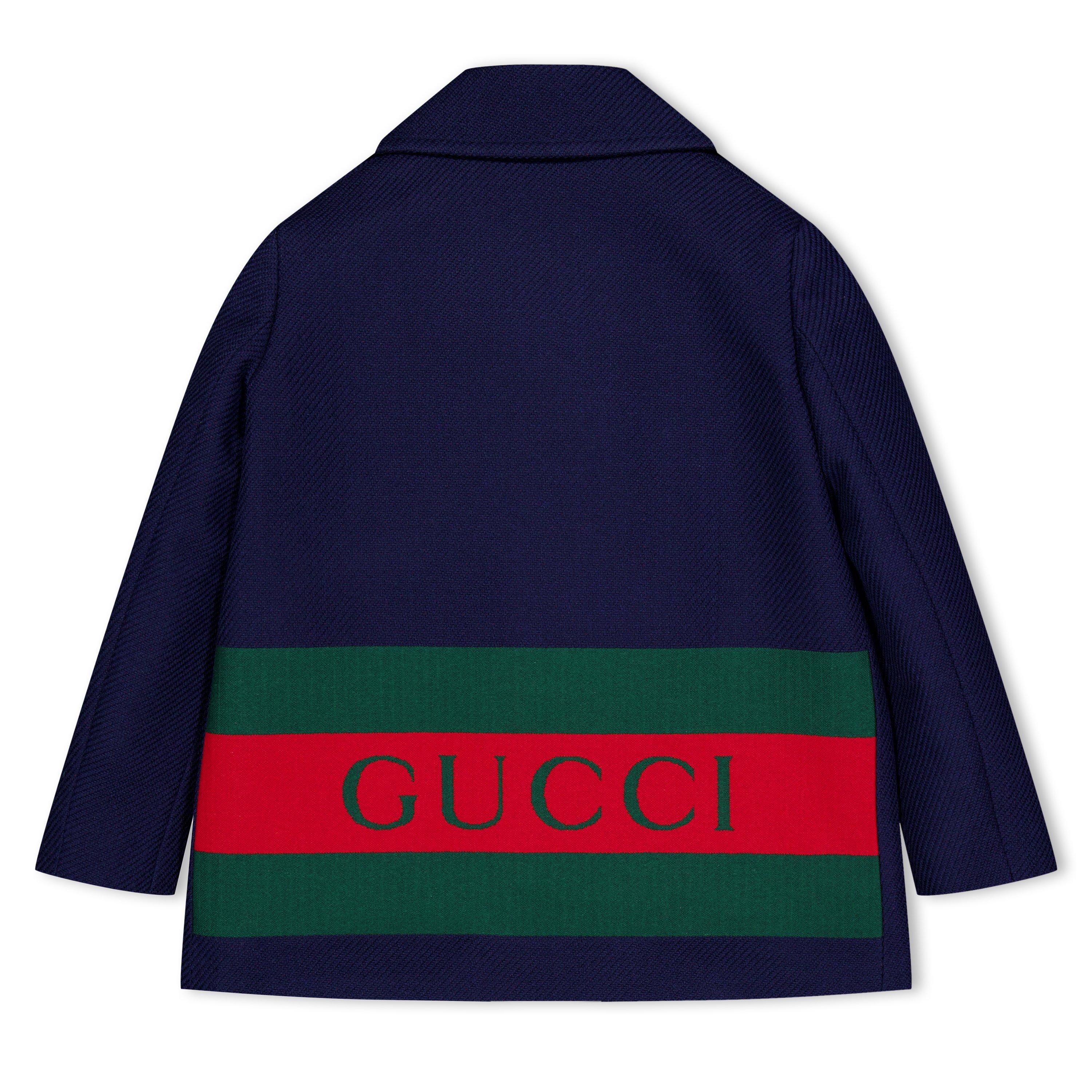 Blue 4804 - Gucci - Kids' Wool Long Sleeve Duffle Coat - 2
