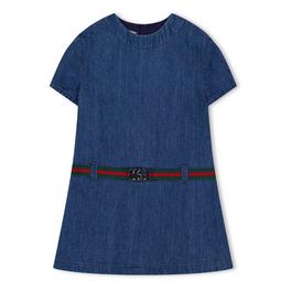 Gucci Web Denim Dress Juniors