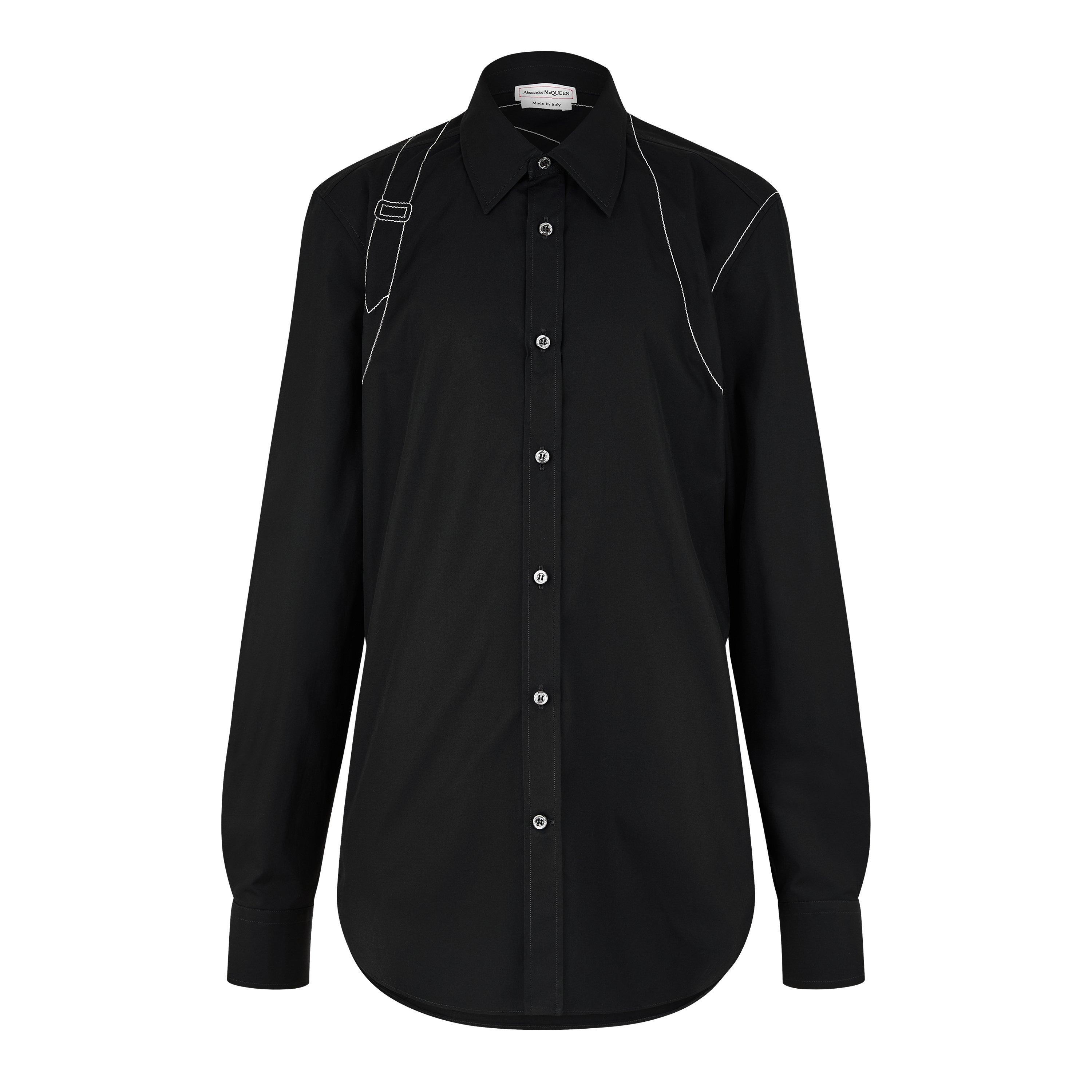 Black - Alexander McQueen - Contrast Stitch Shirt - 5