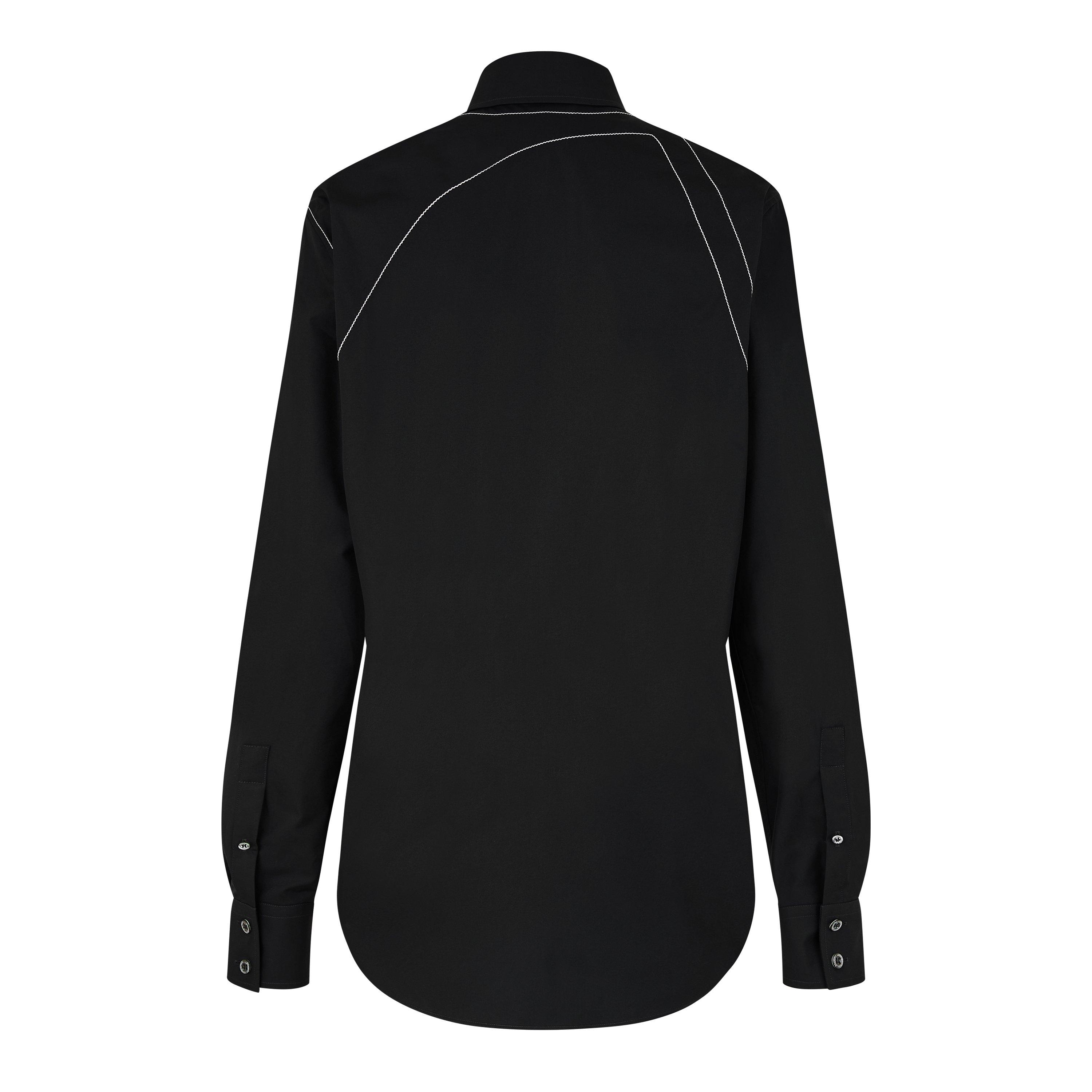 Black - Alexander McQueen - Contrast Stitch Shirt - 6