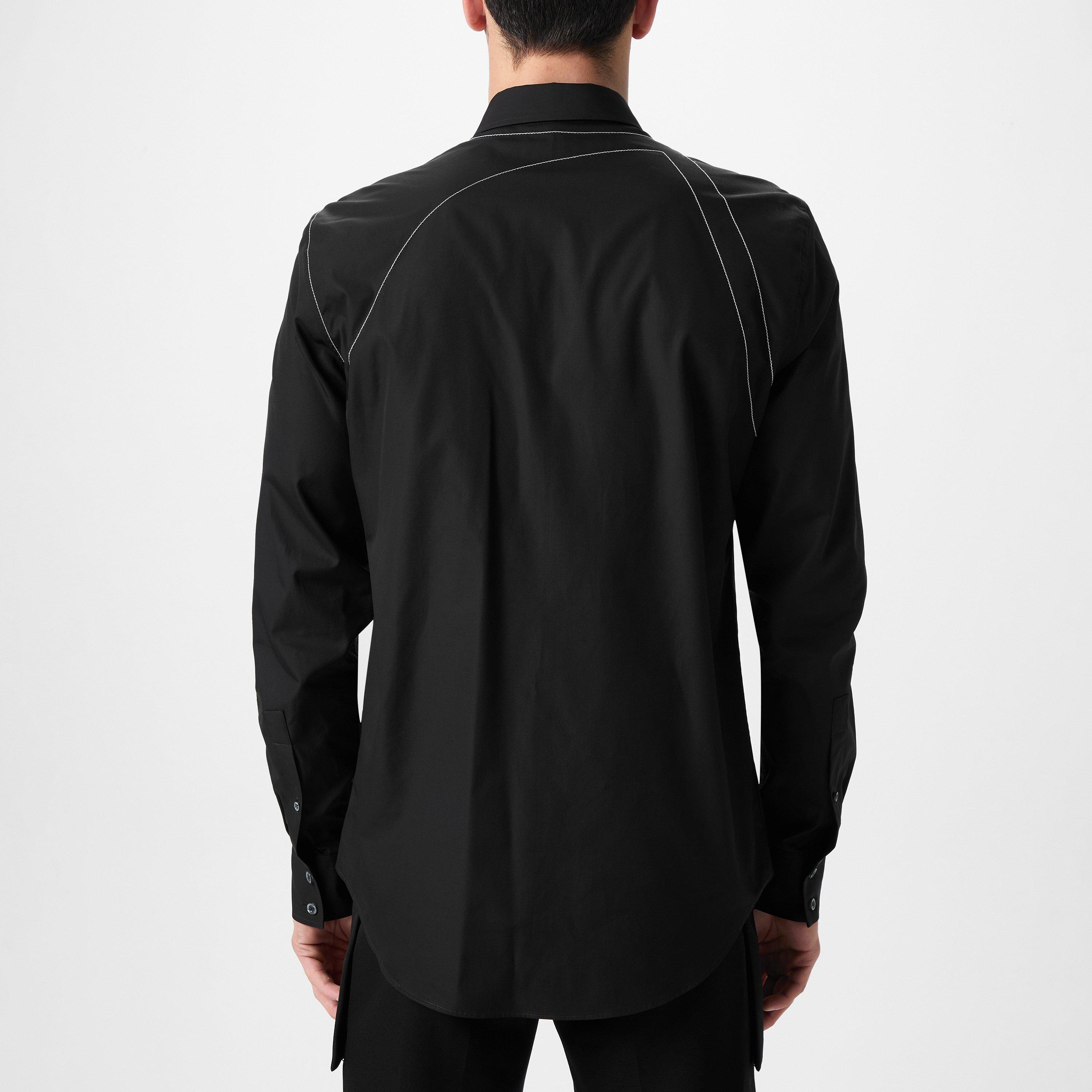 Black - Alexander McQueen - Contrast Stitch Shirt - 3