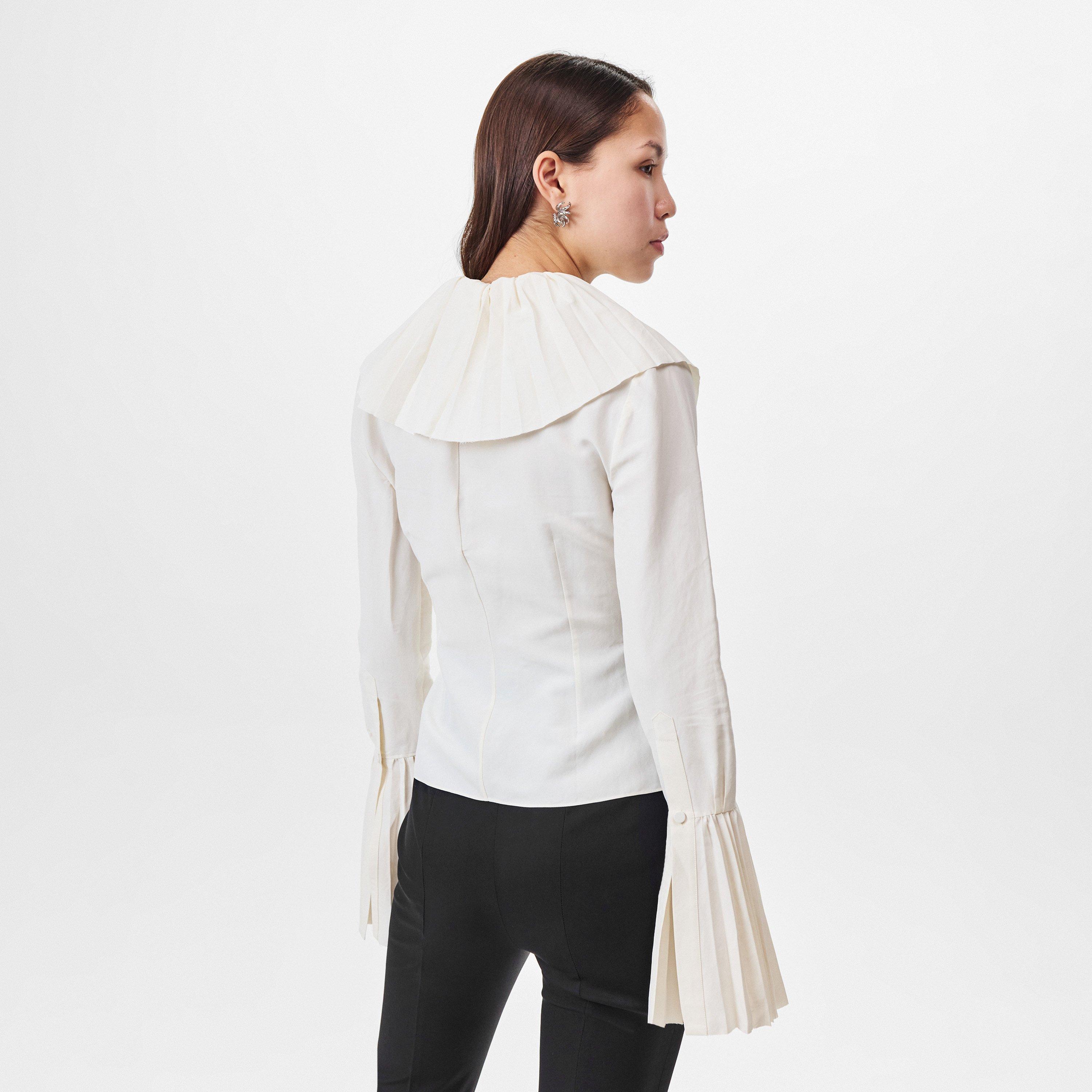 Ivory - Alexander McQueen - Plisse Blouse - 4