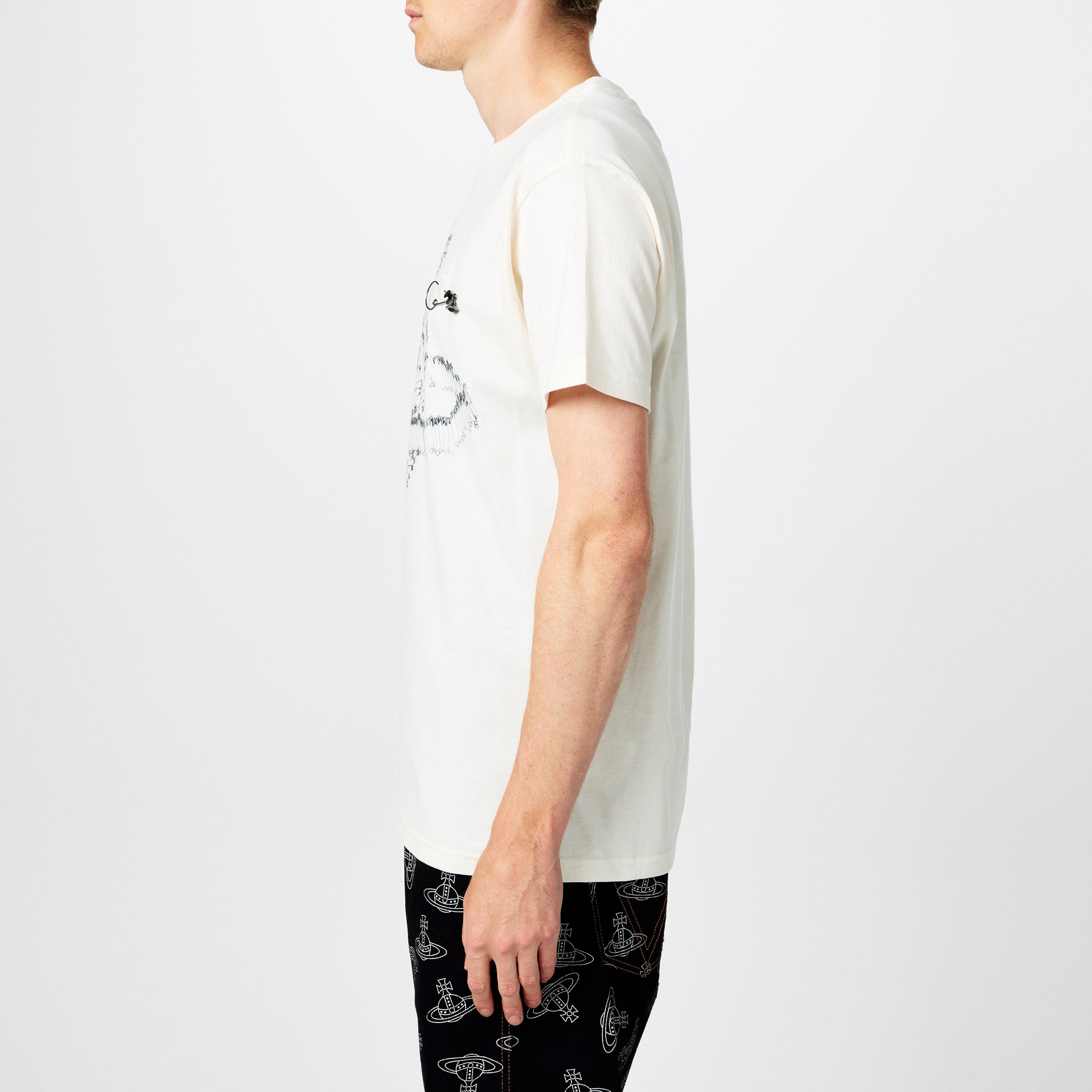 White - Vivienne Westwood - Safety Pin Orb Classic T-Shirt - 2