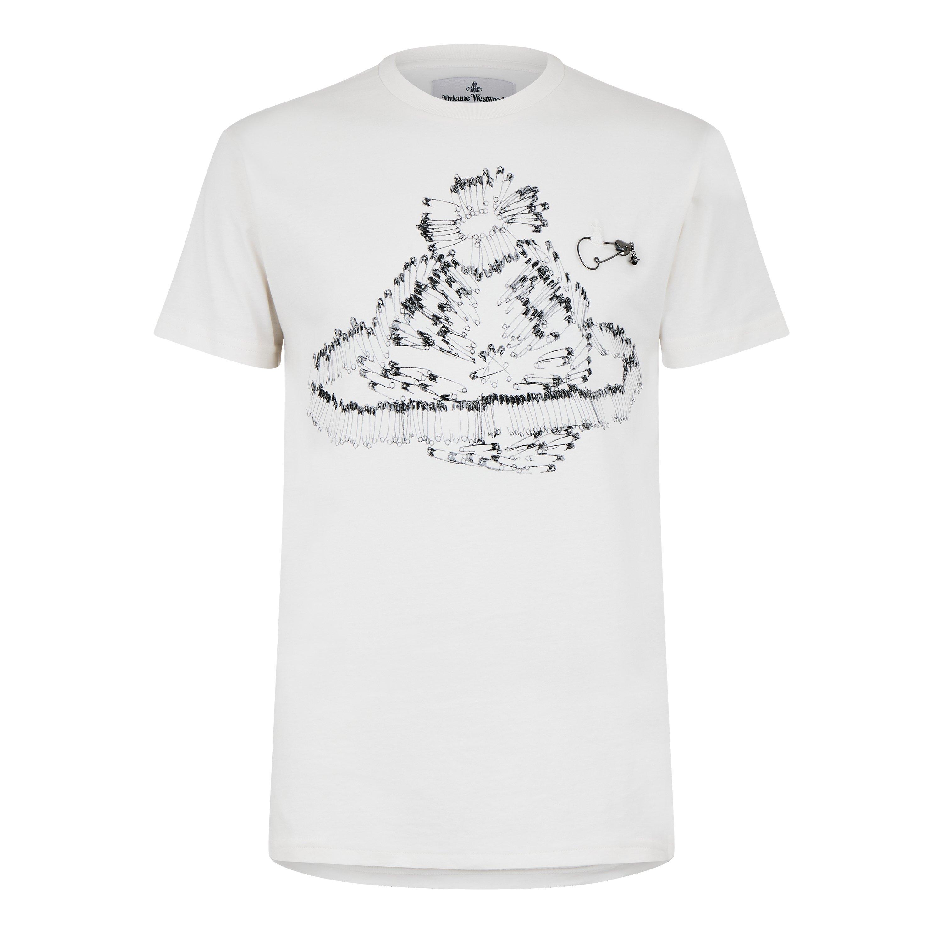 White - Vivienne Westwood - Safety Pin Orb Classic T-Shirt - 5