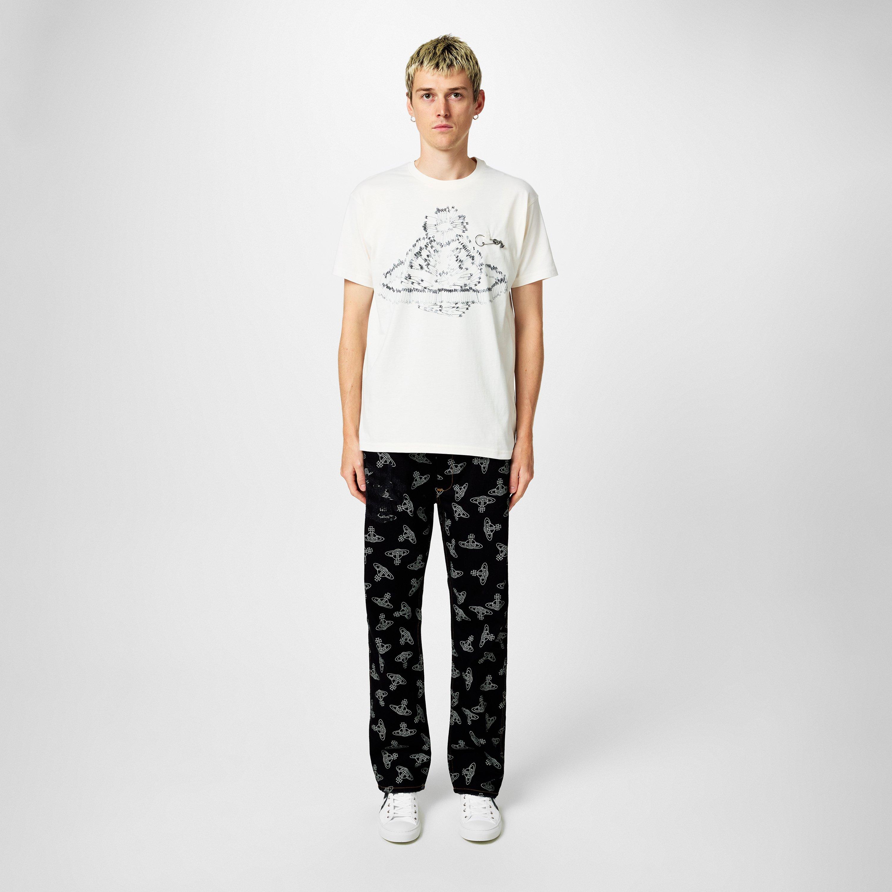 White - Vivienne Westwood - Safety Pin Orb Classic T-Shirt - 4