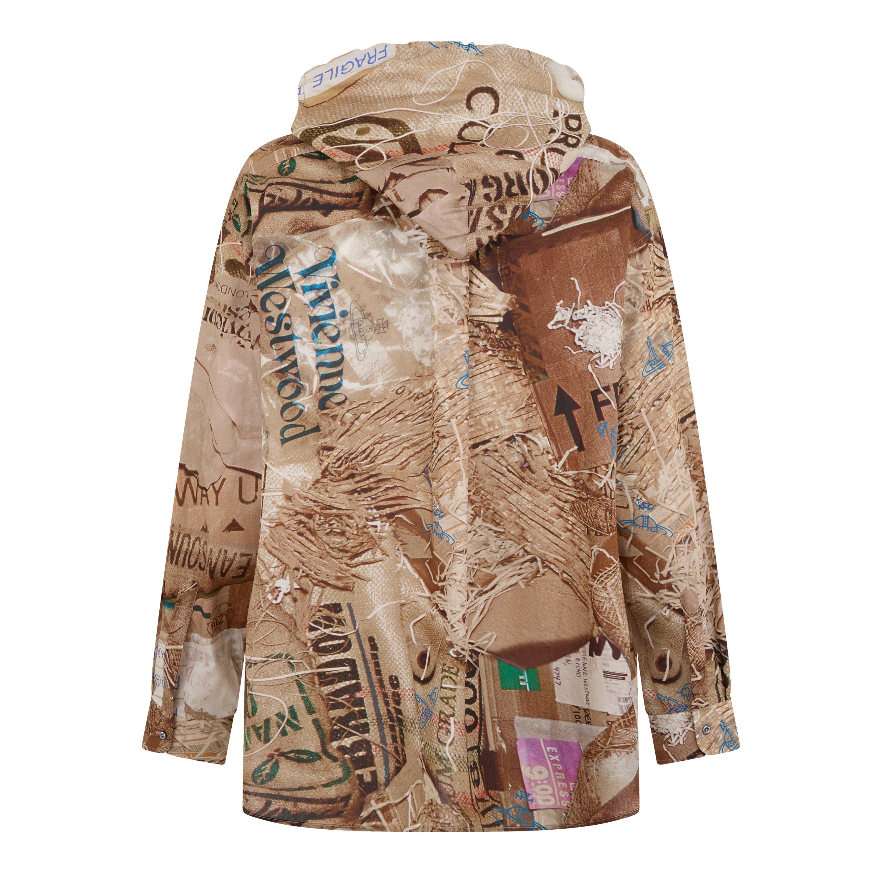 Multi - Vivienne Westwood - Garbage Print Hooded Shirt - 6