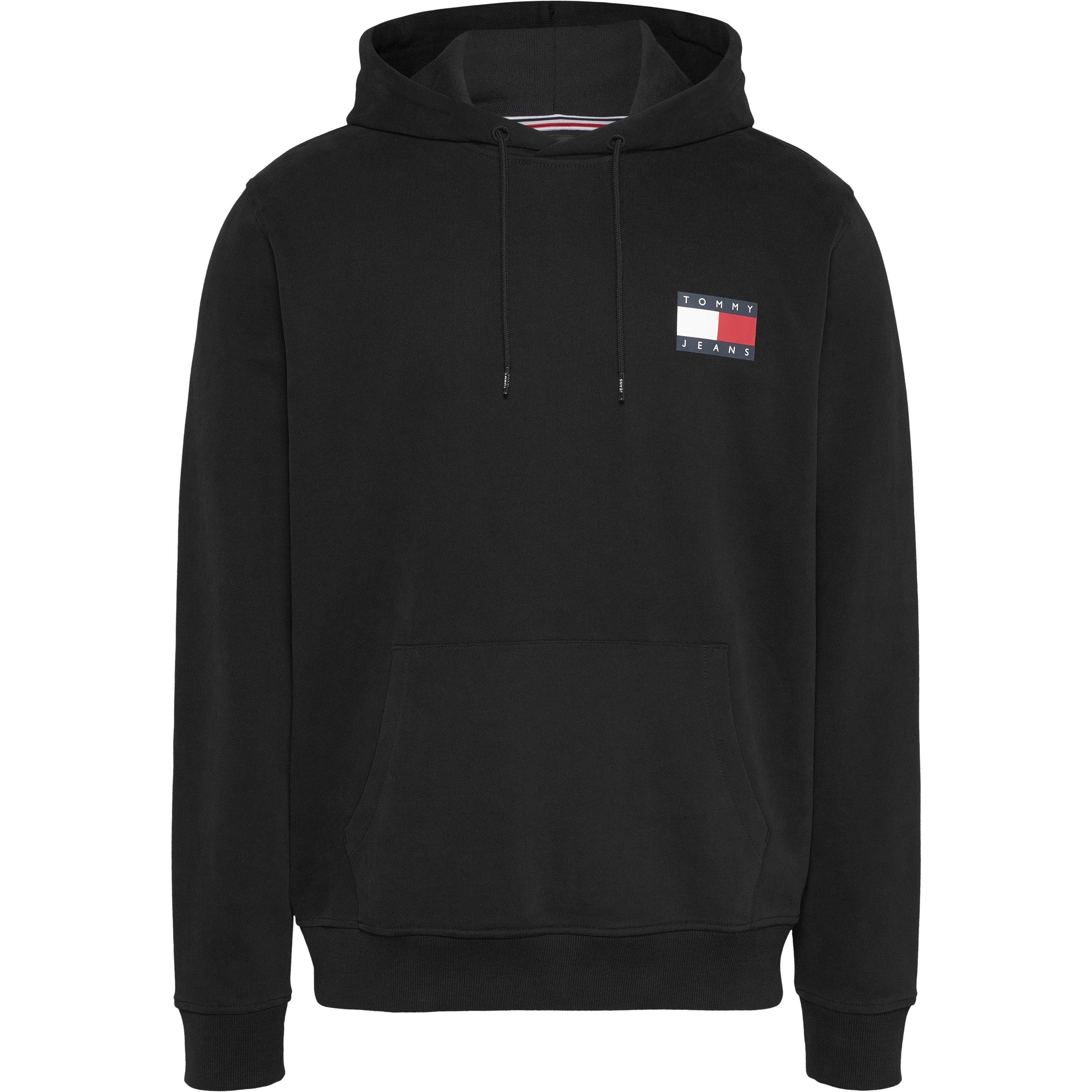 Tommy Jeans Men's Regular Essential Flag Hoodie - Black Bds - XS