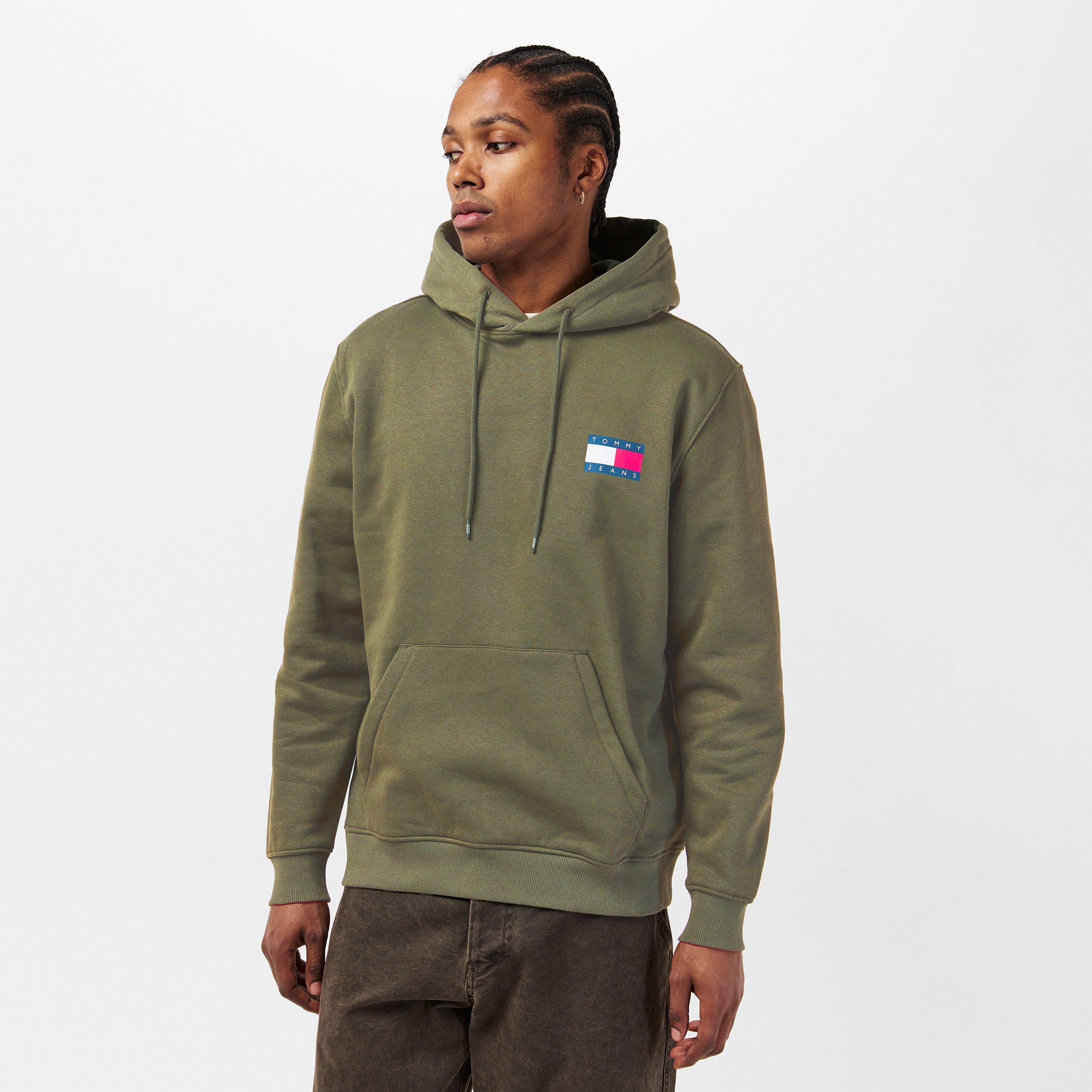 Pewter Green - Tommy Jeans - Men's Regular Essential Flag Hoodie - 3