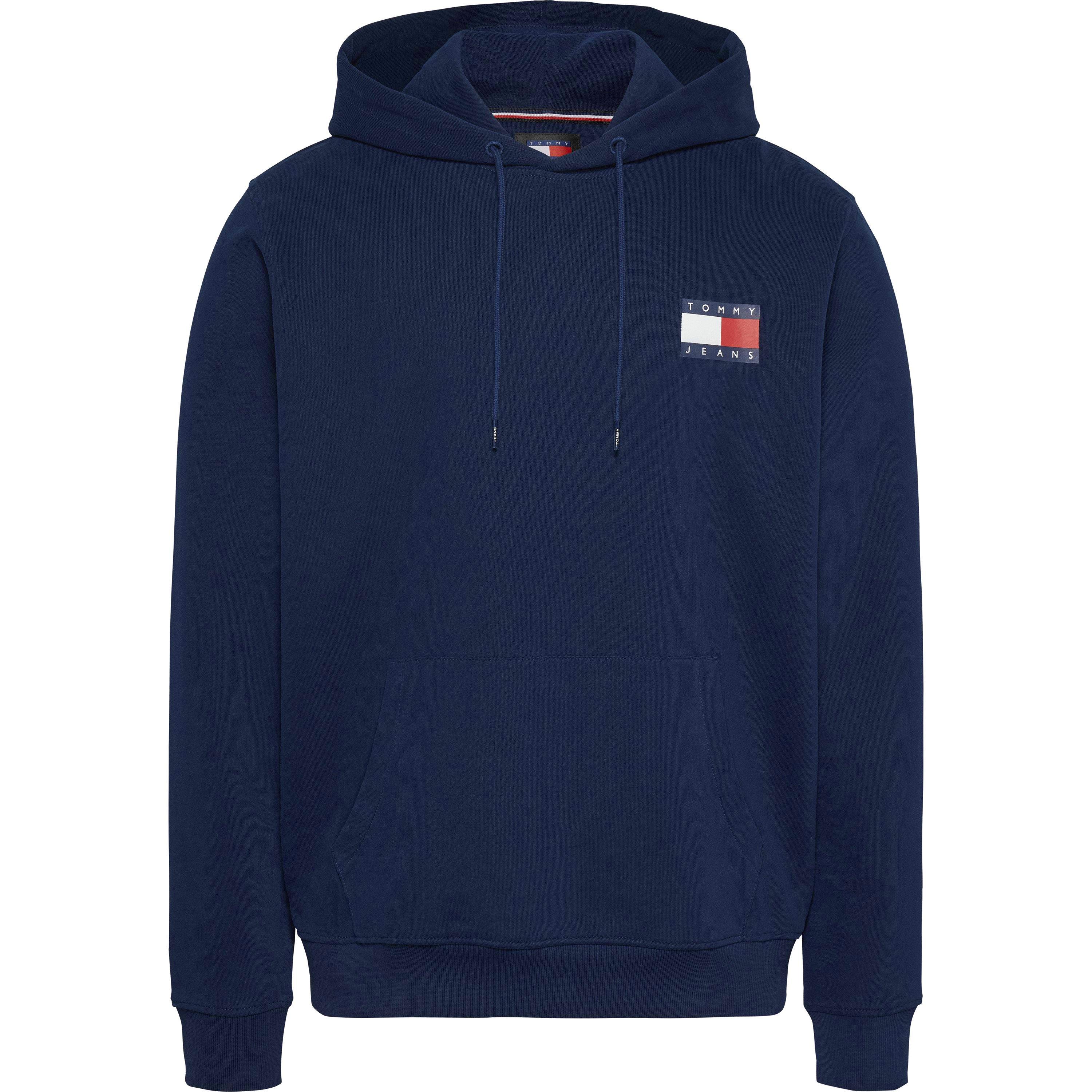 Tommy Jeans Men's Regular Essential Flag Hoodie - Navy C1g - XS