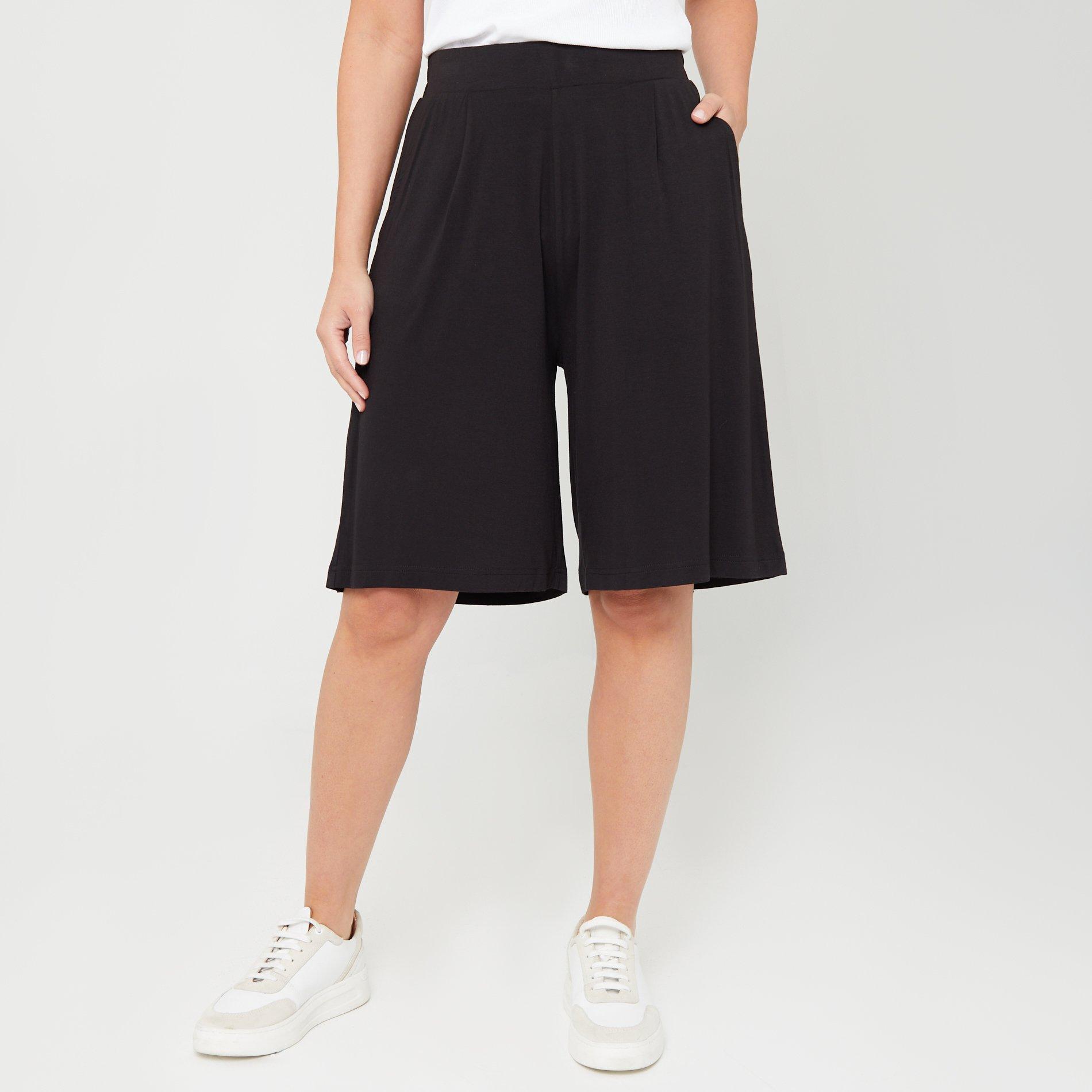 Black - Be You - BeYou Knee-Length Fleece Jogger Shorts - 5