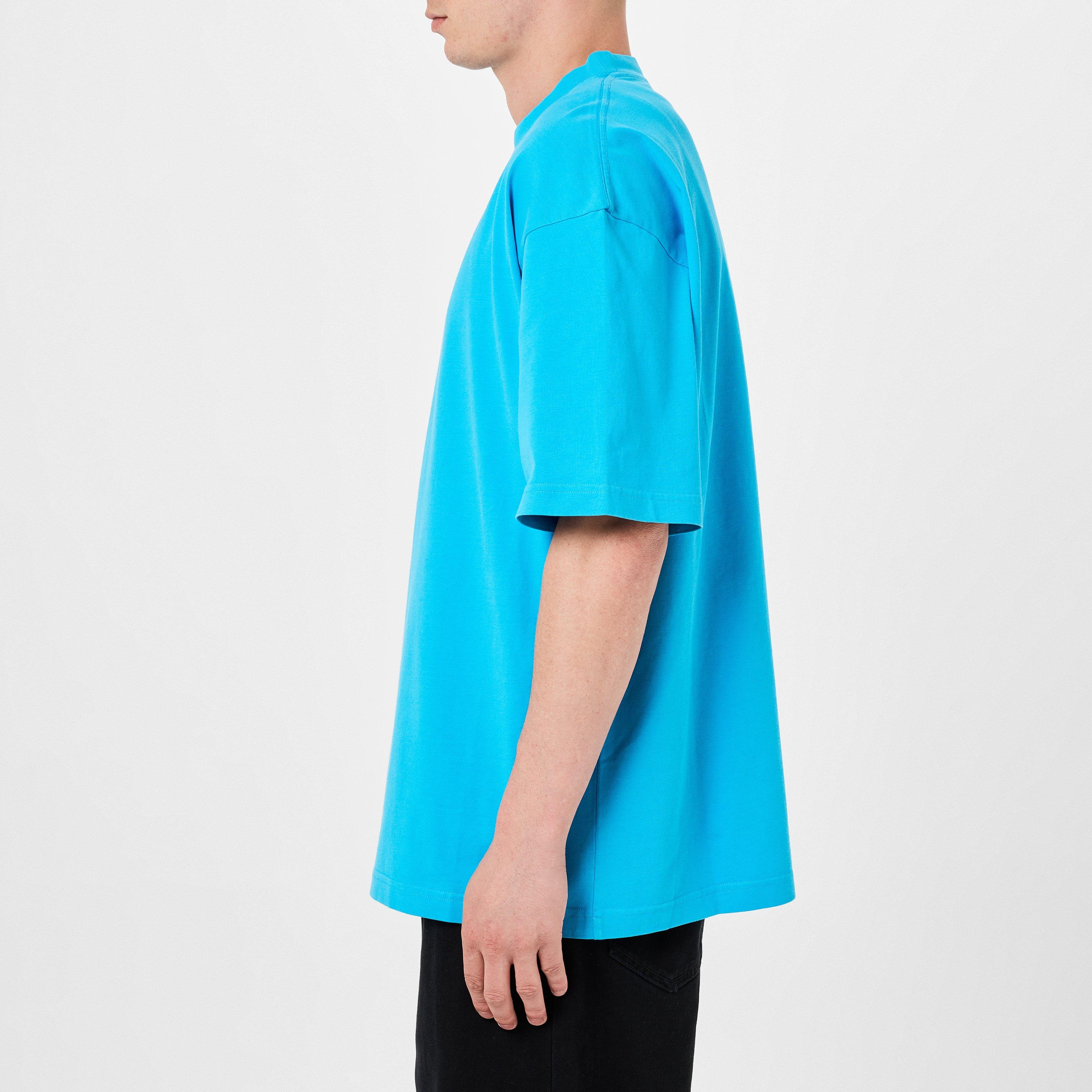 Azure/White - Balenciaga - Logo Medium T-Shirt - 2