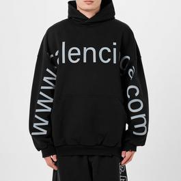 Balenciaga Logo Print Cotton Hoodie