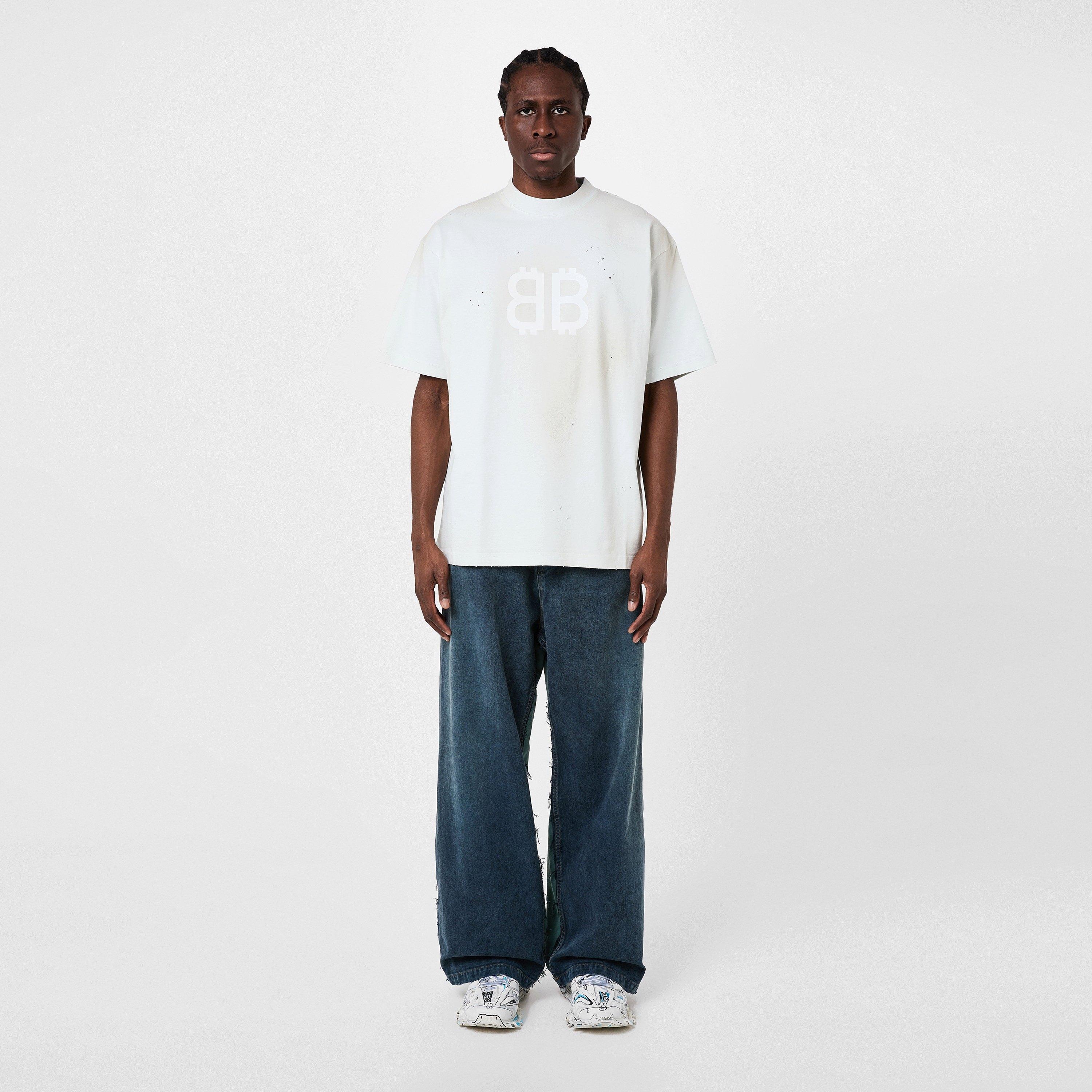 Dirty White - Balenciaga - Medium Fit T-Shirt - 4