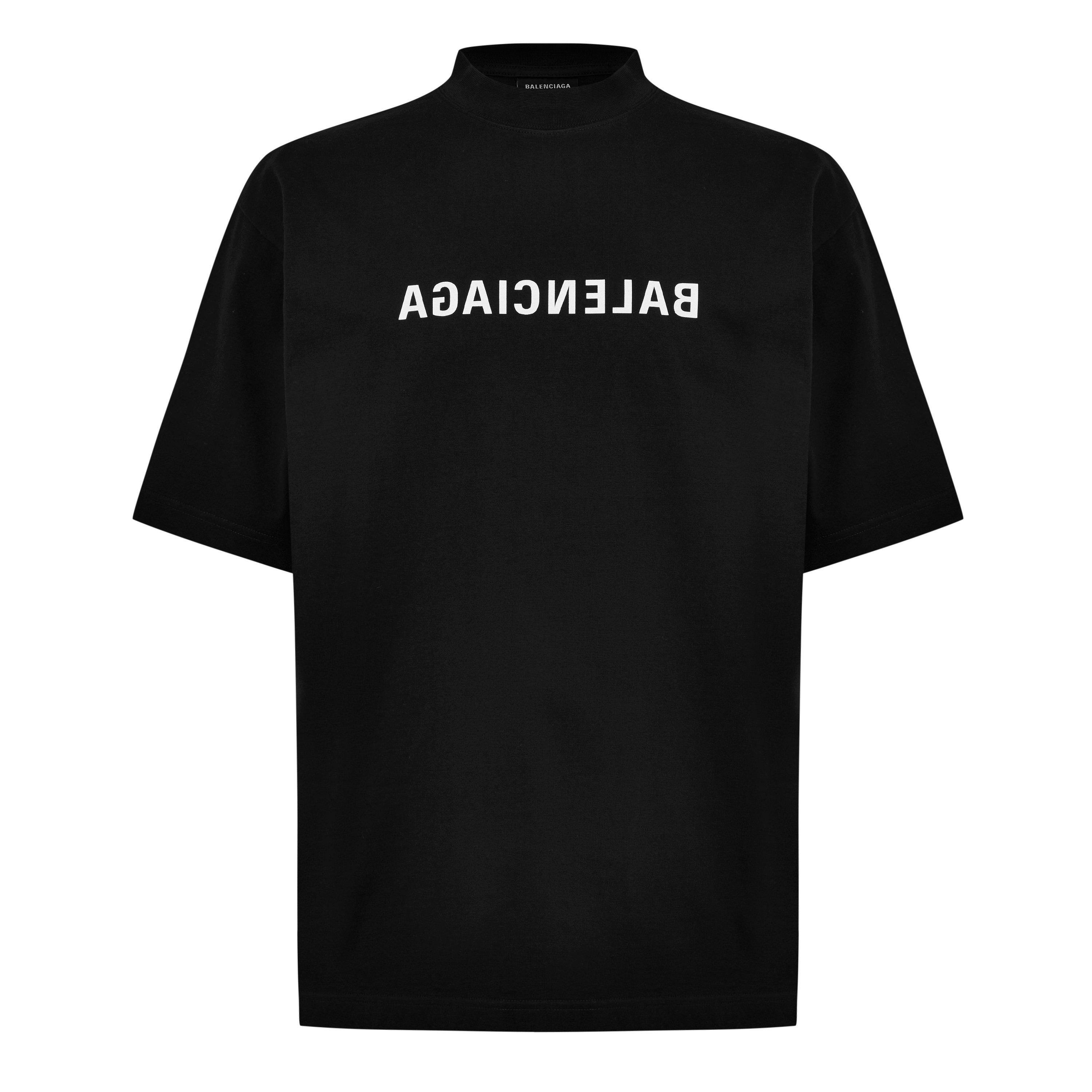 Black/White - Balenciaga - Reversed Logo T-Shirt - 1