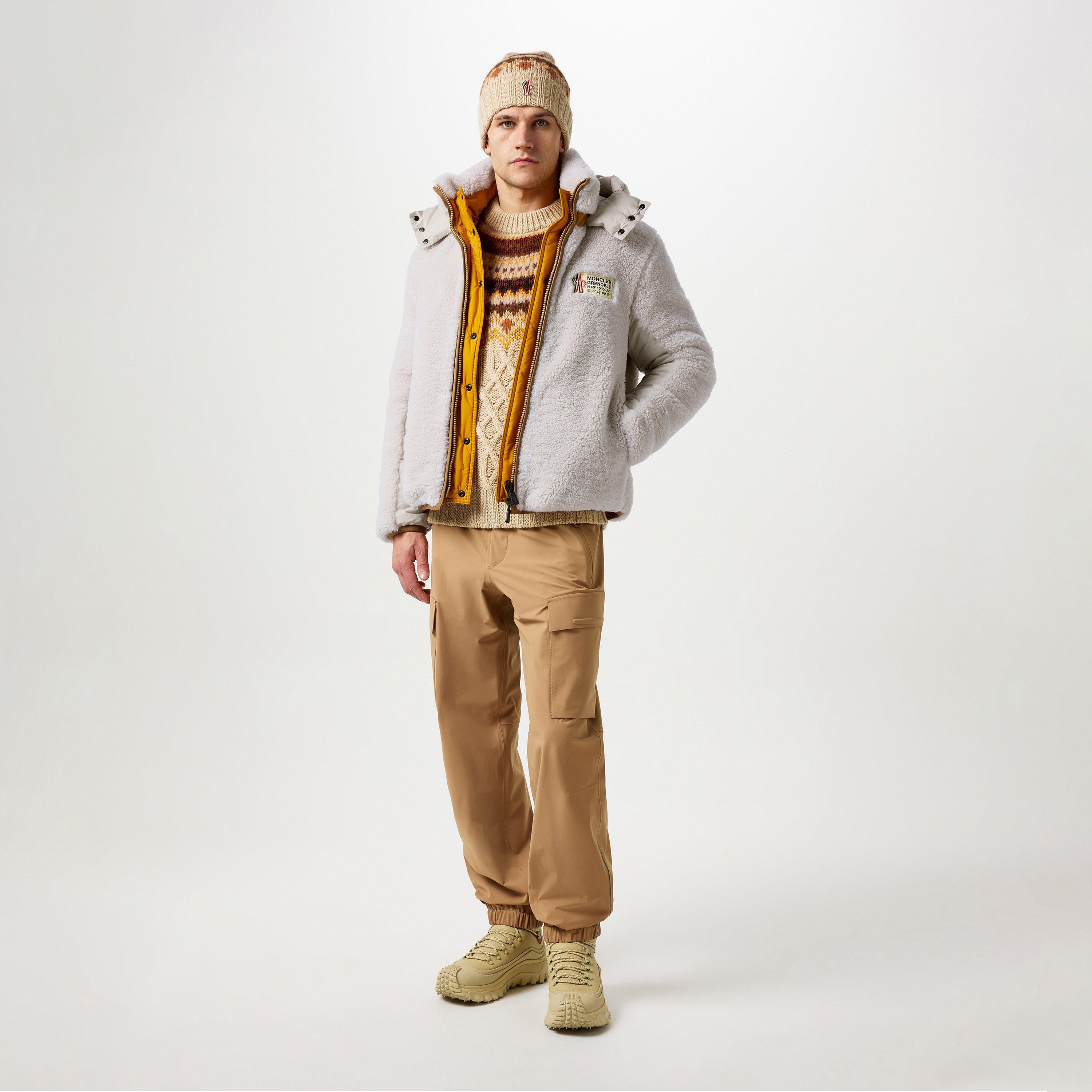 Beige 215 - Moncler Grenoble - Wengi Reversible Teddy Down Jacket - 4