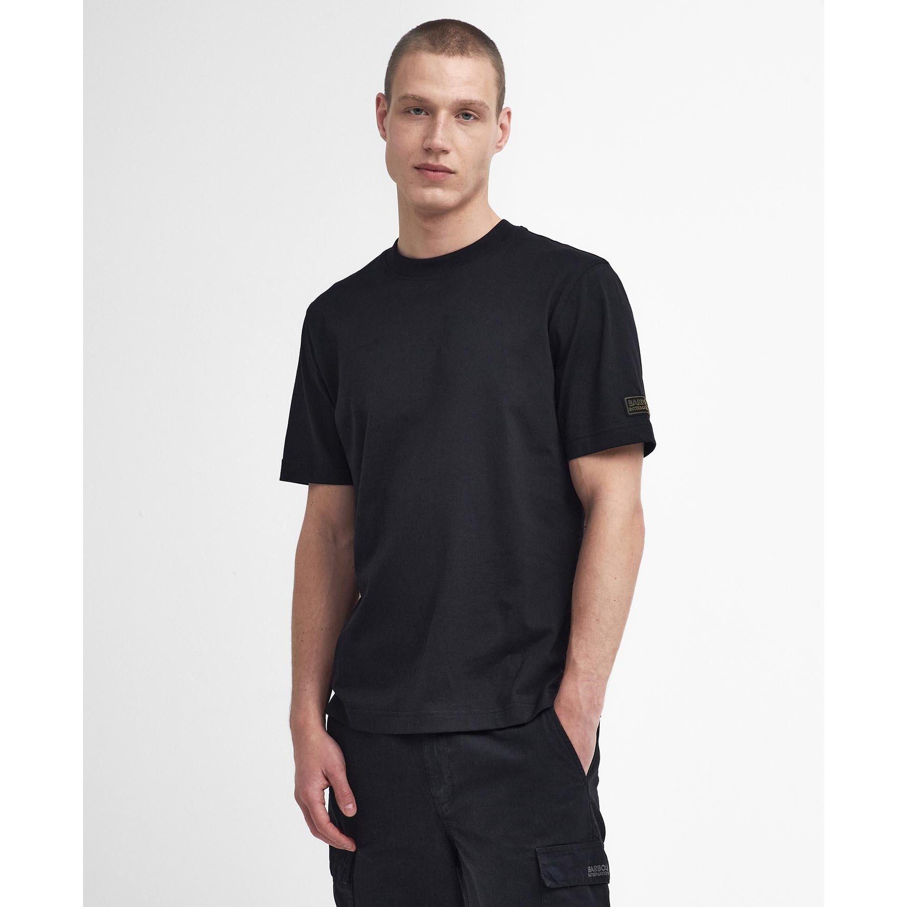 Tシャツ・カットソー BARBOUR Men T-shirt Black MTS1416 BK31 Barbour International | T-Shirt | Regular Fit T-Shirts | USC