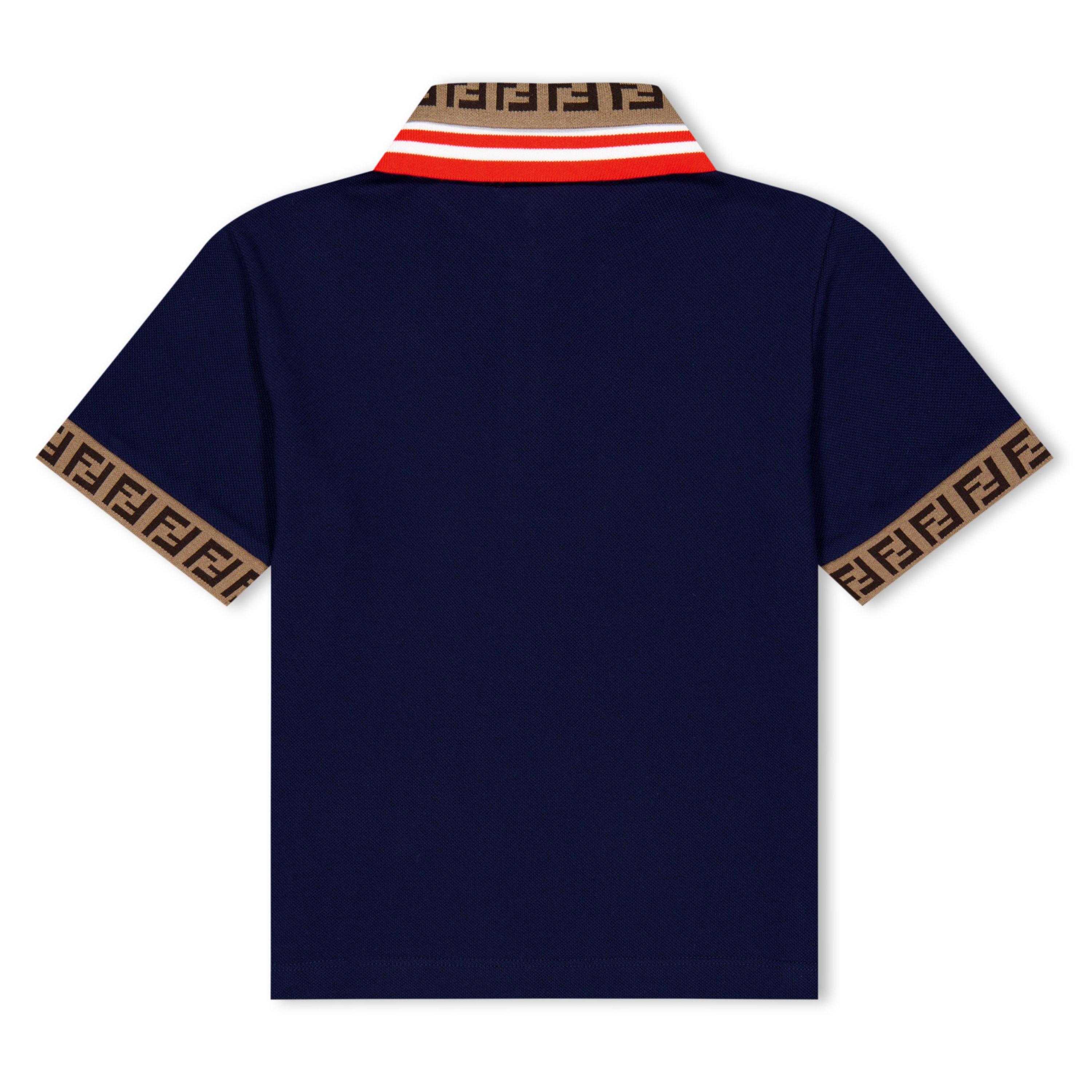 Blue F1I11 - Fendi - Double Collar Ff Polo Shirt Juniors - 2