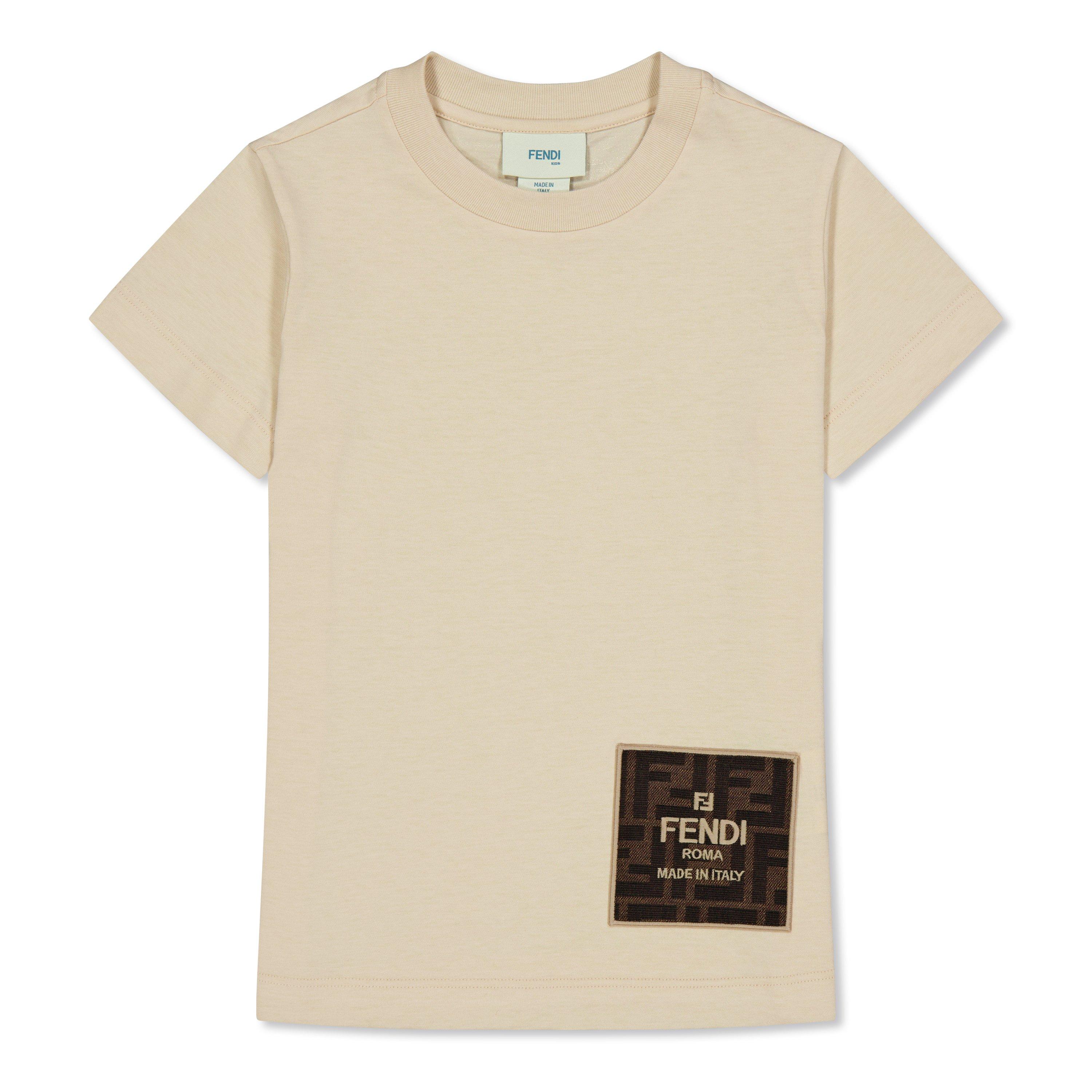 FENDI KIDS ロゴTシャツ　12M Fendi - Ivory Cotton FF Logo T-Shirt | Childrensalon