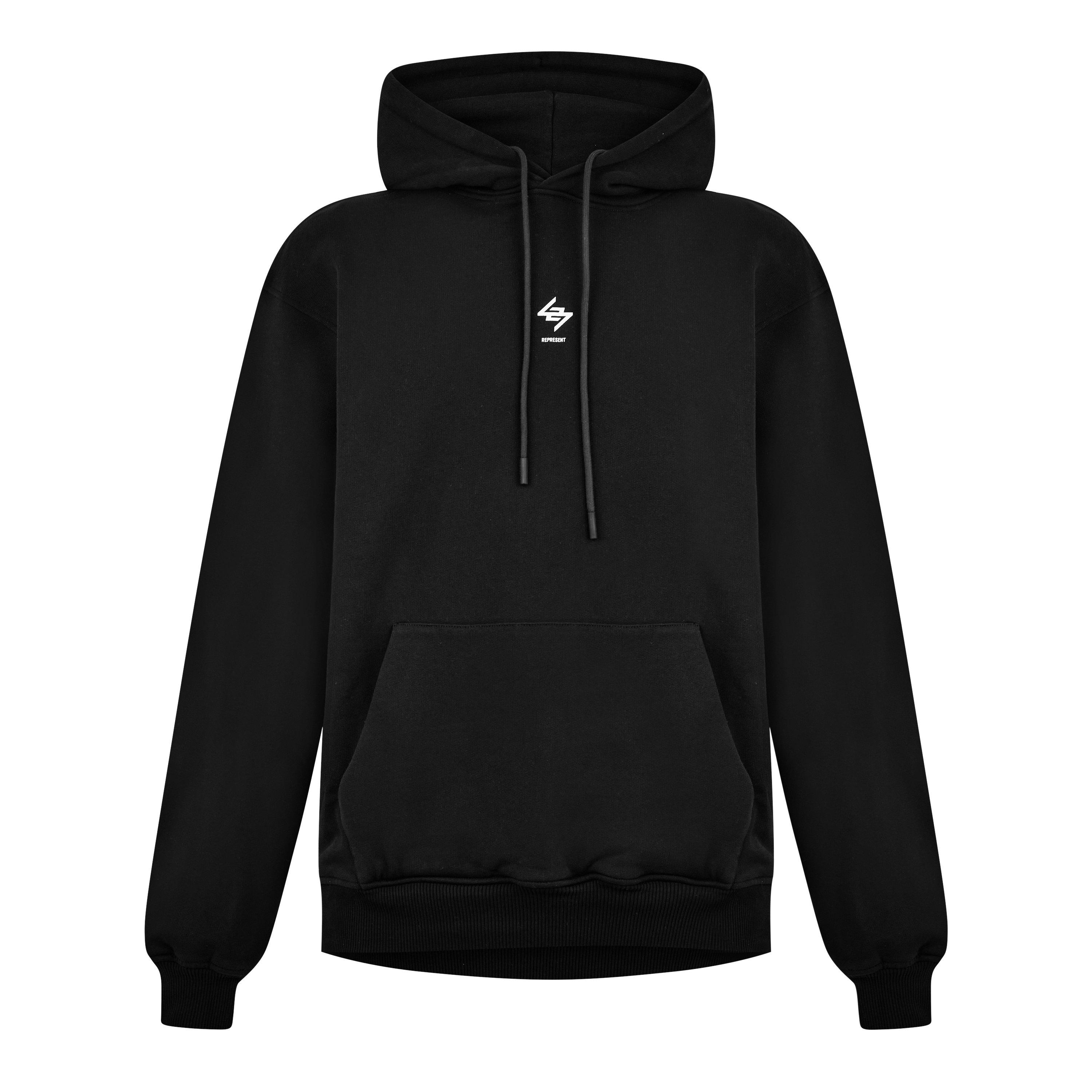 Jet Black - Represent 247 - Men's Logo Cotton 247 Oversized Hoodie - 1