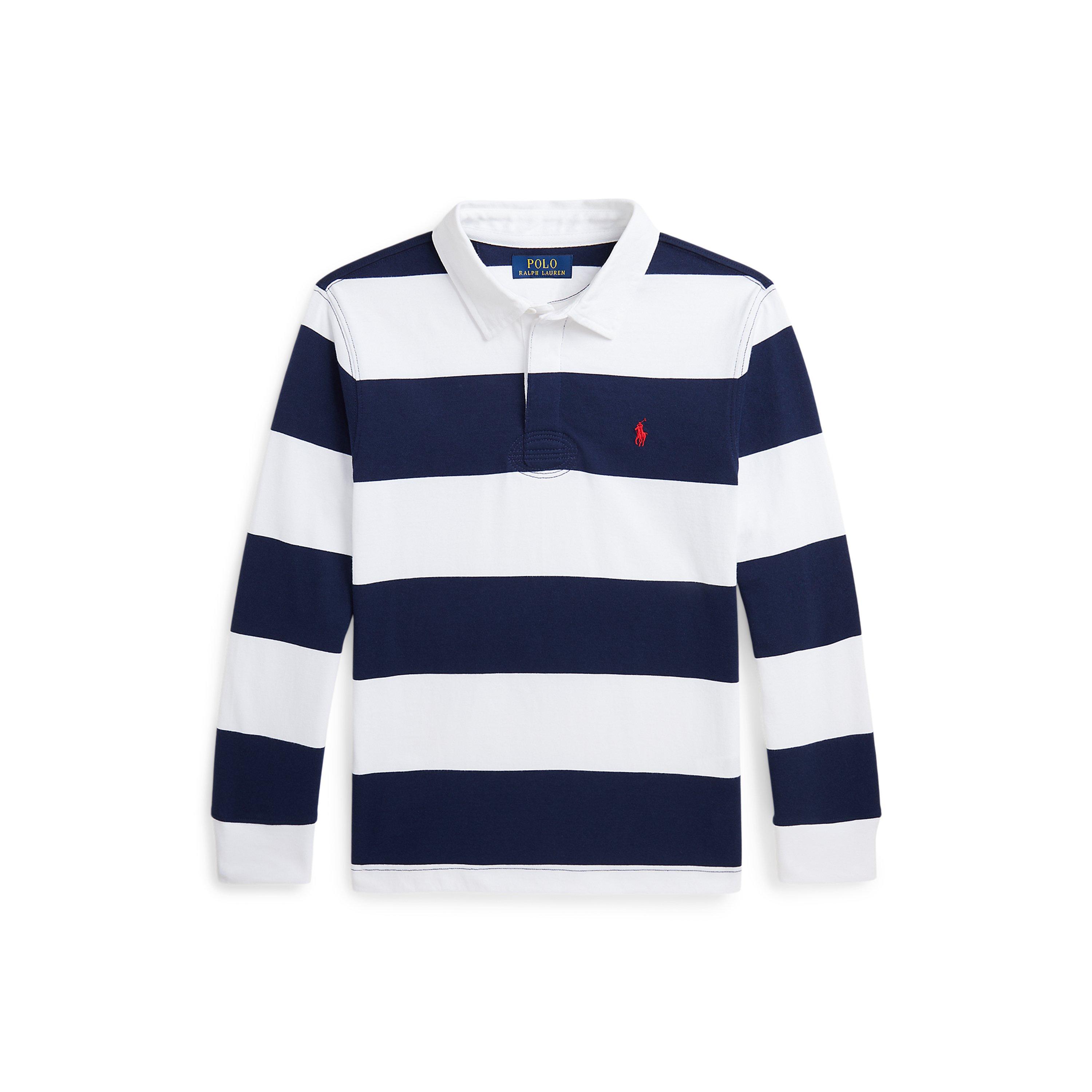 White Navy - Polo Ralph Lauren - Striped Rugby Polo Shirt Juniors - 1