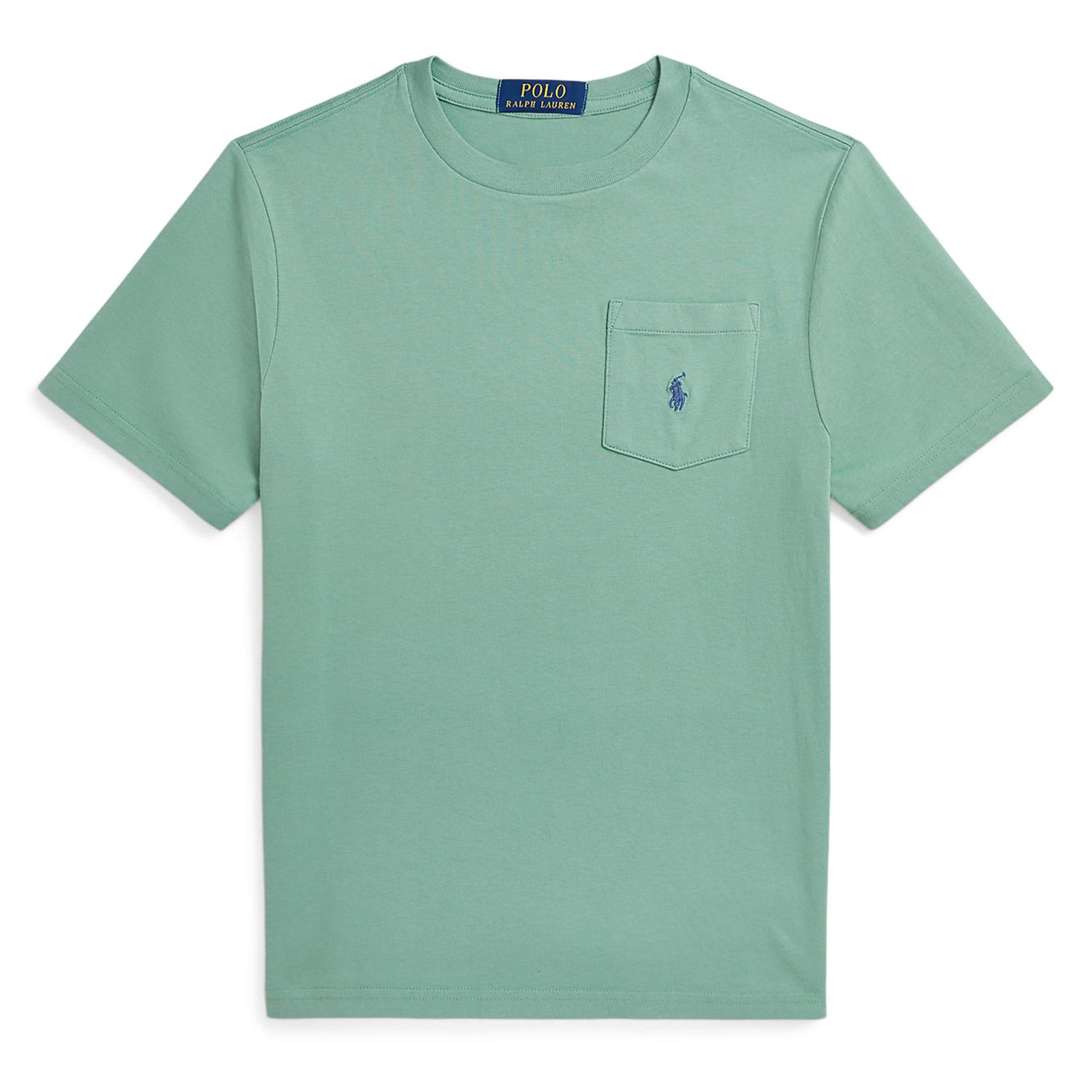 Polo Ralph Lauren Boys Pocket Logo T-Shirt Juniors - Faded Mint - 10-12Y/M