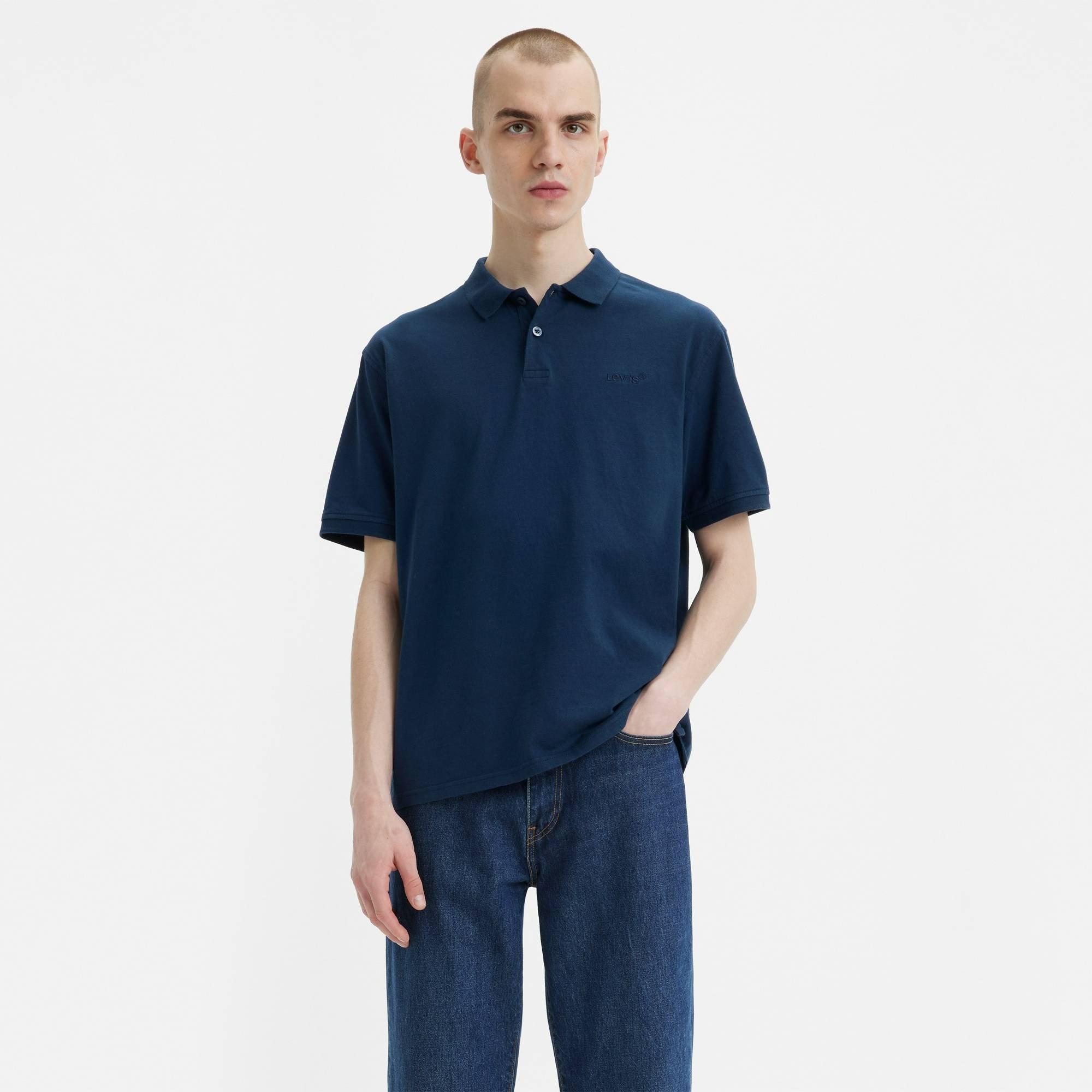 Levis Men's Relaxed Authentic Polo Top - Navy Blazer - S