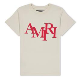 Amiri Staggered Logo T Shirt Juniors