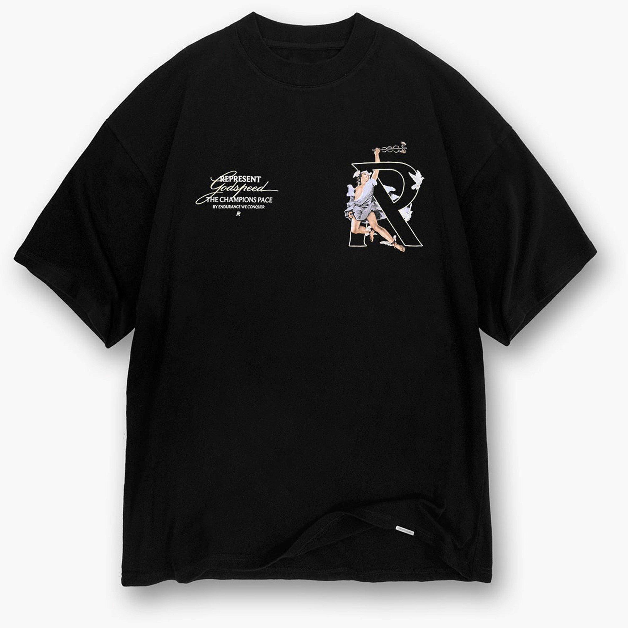 Jet Black - Represent - Men's Rep Hermes T-Shirt, Bold Graphics - 1