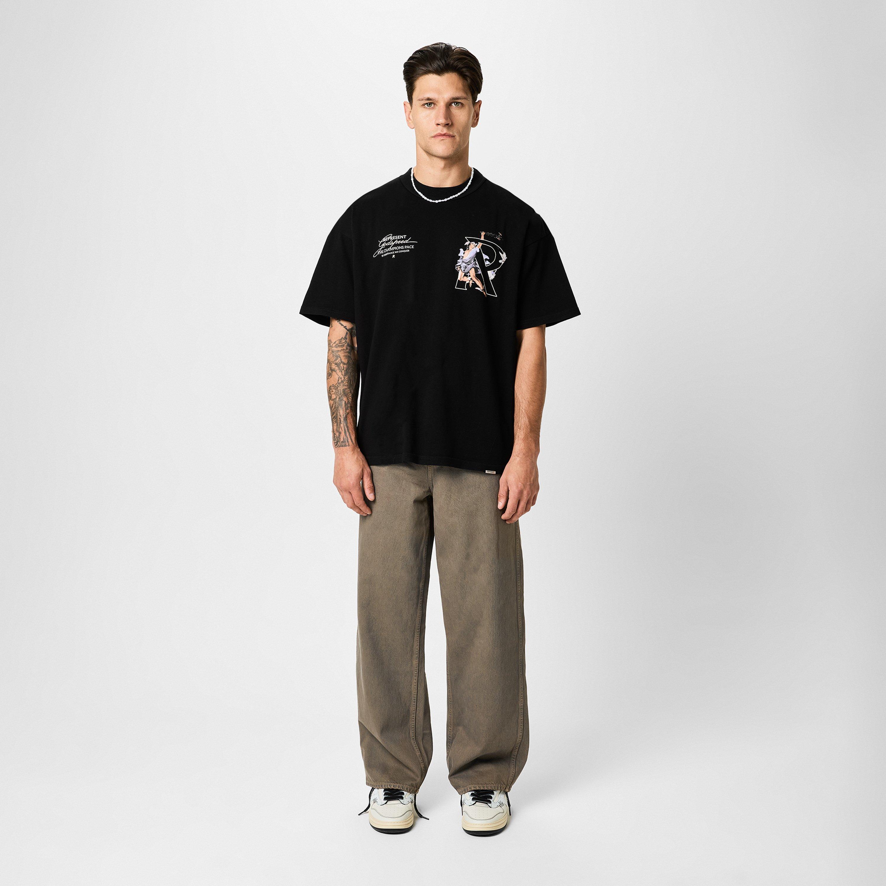 Jet Black - Represent - Men's Rep Hermes T-Shirt, Bold Graphics - 4