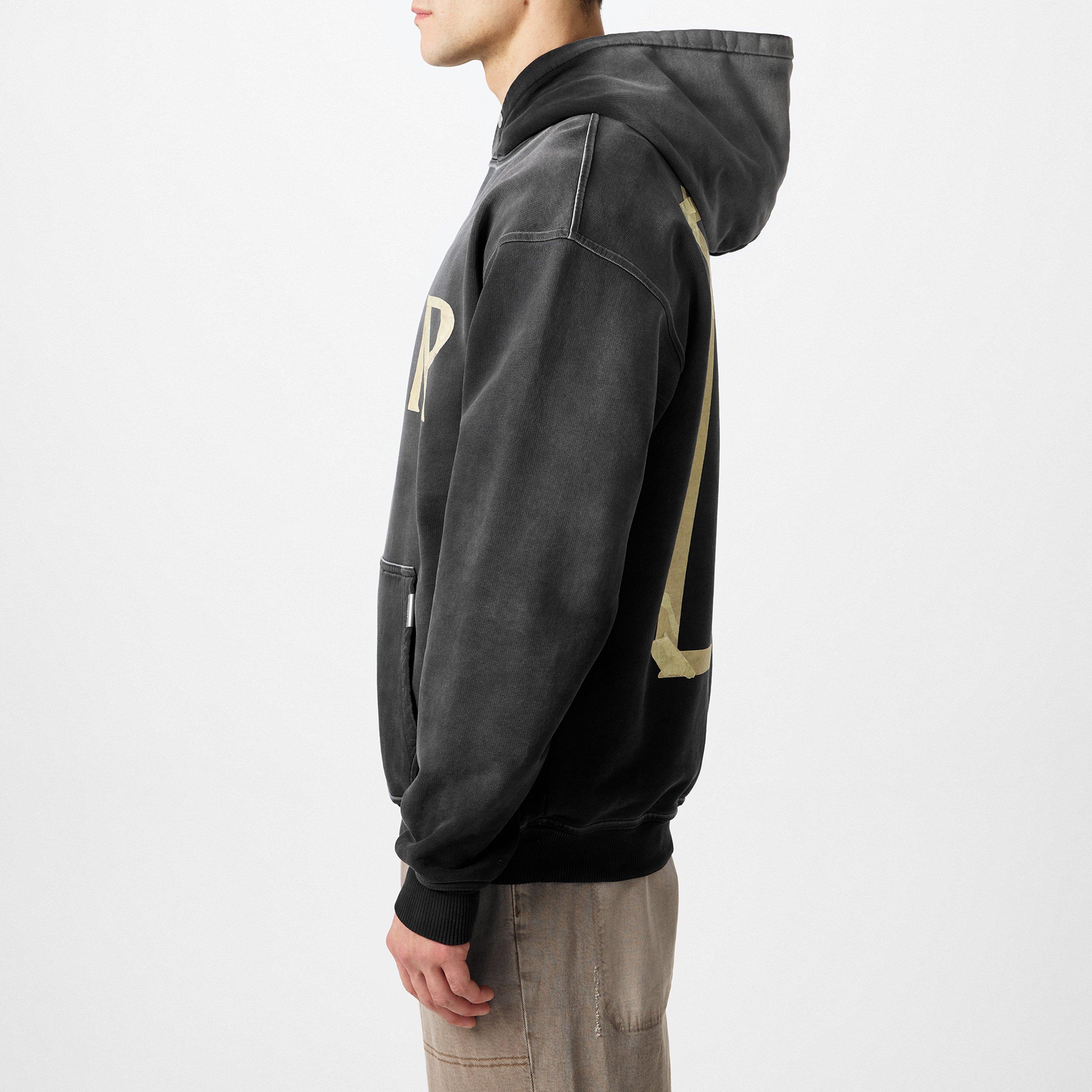 Stained Black - Represent - Men's Masking Tape Initial Hoodie, Softness and Comfort - 2