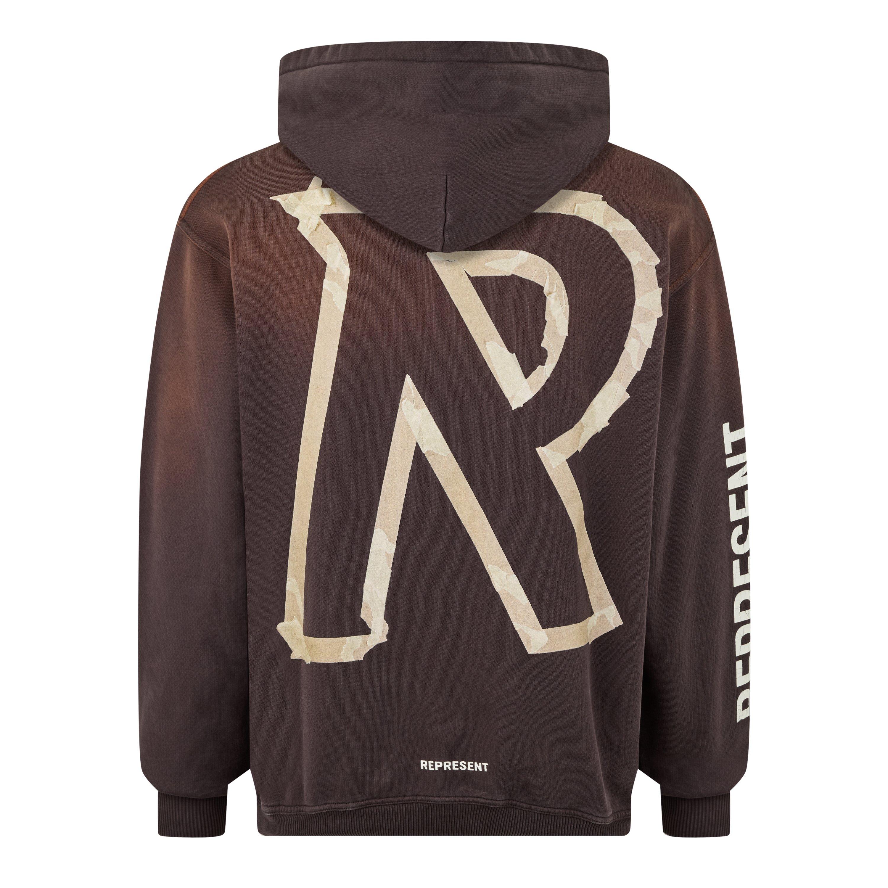 Cedar - Represent - Men's Masking Tape Initial Hoodie, Softness and Comfort - 2