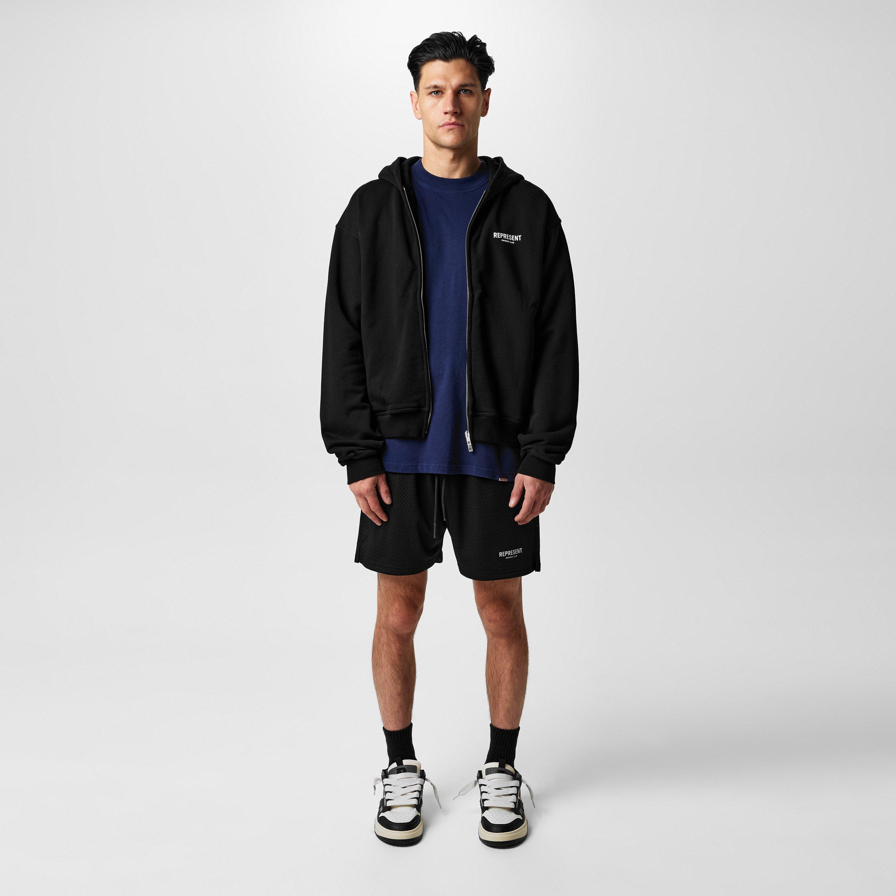 Black - Represent - Men's Rep Owners Club Zipped Hoodie, Bold Logo - 5