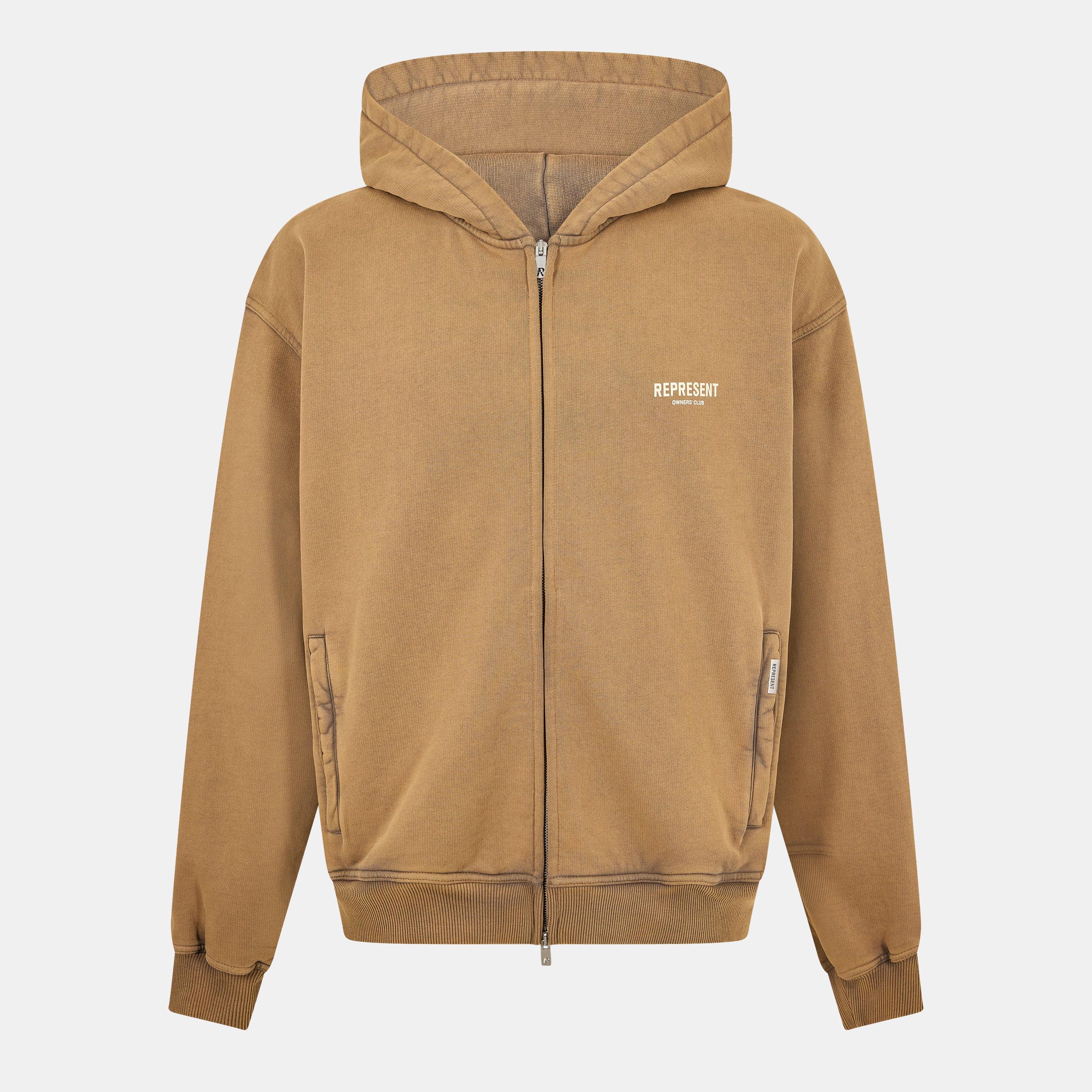 Men's Rep Owners Club Zipped Hoodie, Bold Logo