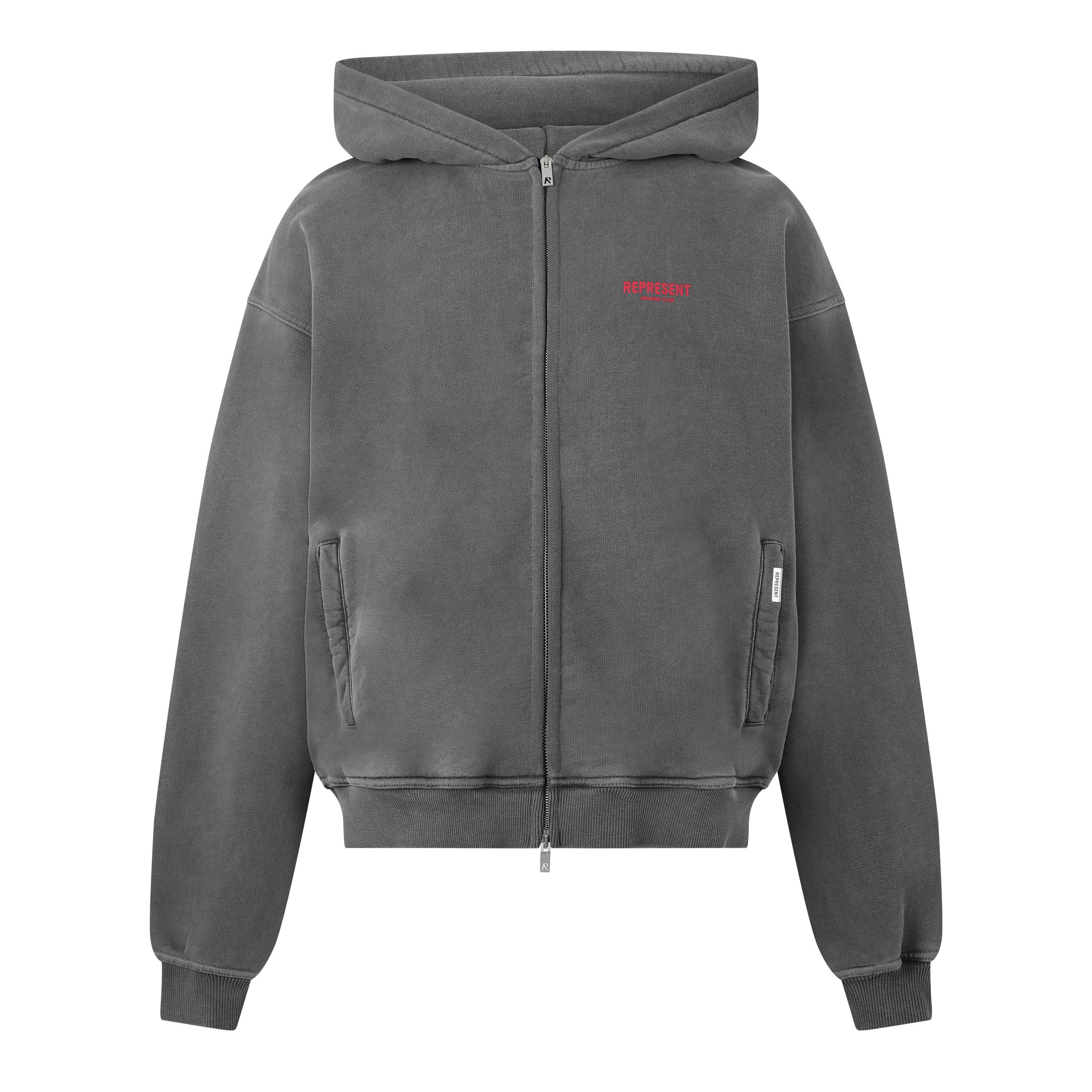 Men's Rep Owners Club Zipped Hoodie, Bold Logo