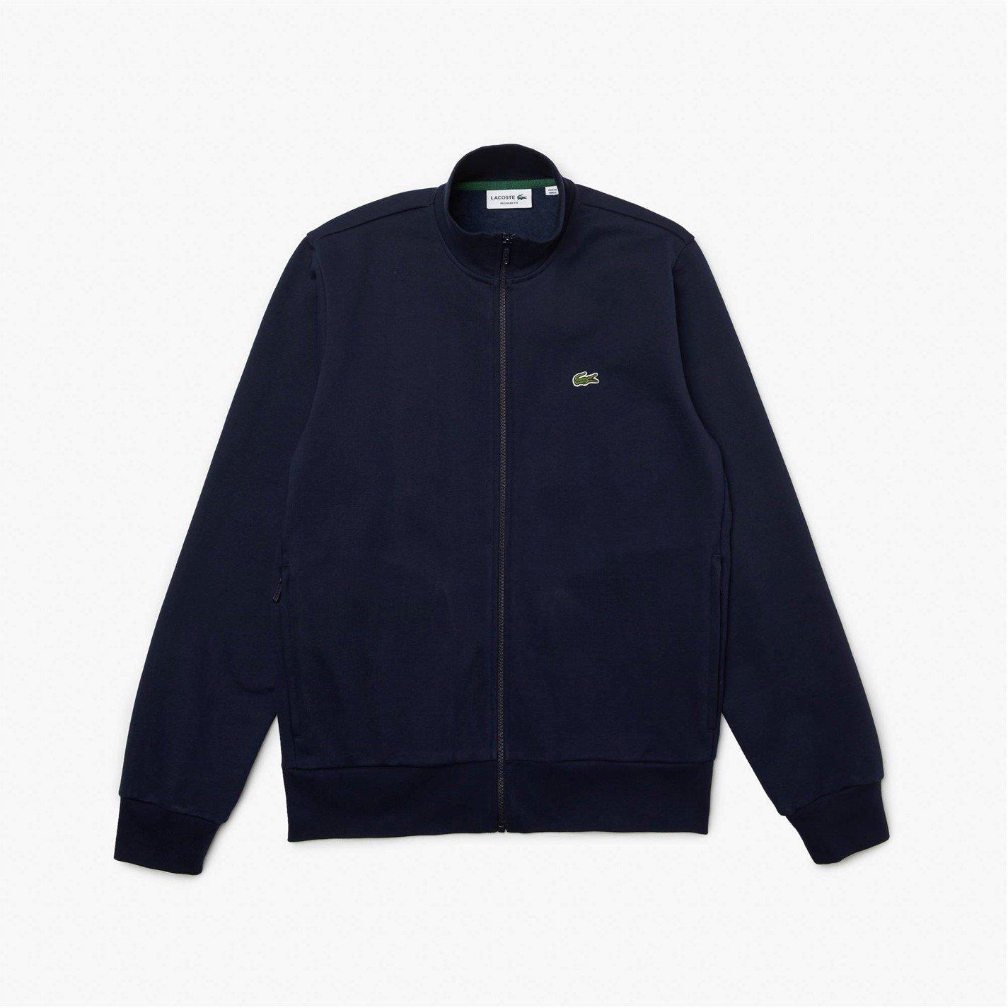 Navy 166 - Lacoste - Men's Basic Full Zip Fleece Top - 1