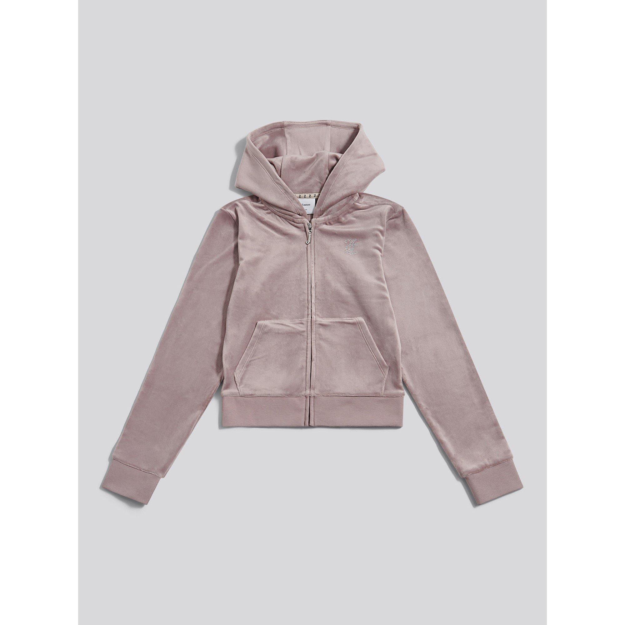 Juicy Couture Girls Velour Hoody - Purple Dove P18 - 14-15 Yrs