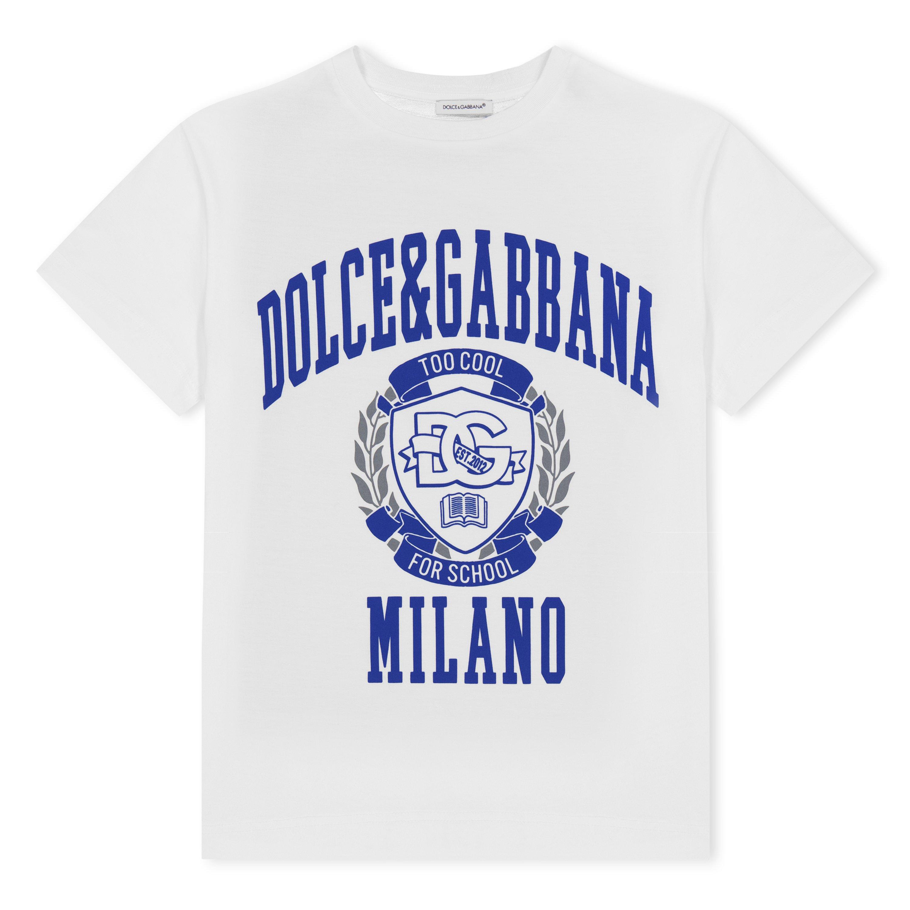 Wht/Blue W0800 - Dolce and Gabbana - Logo T-Shirt Juniors - 1