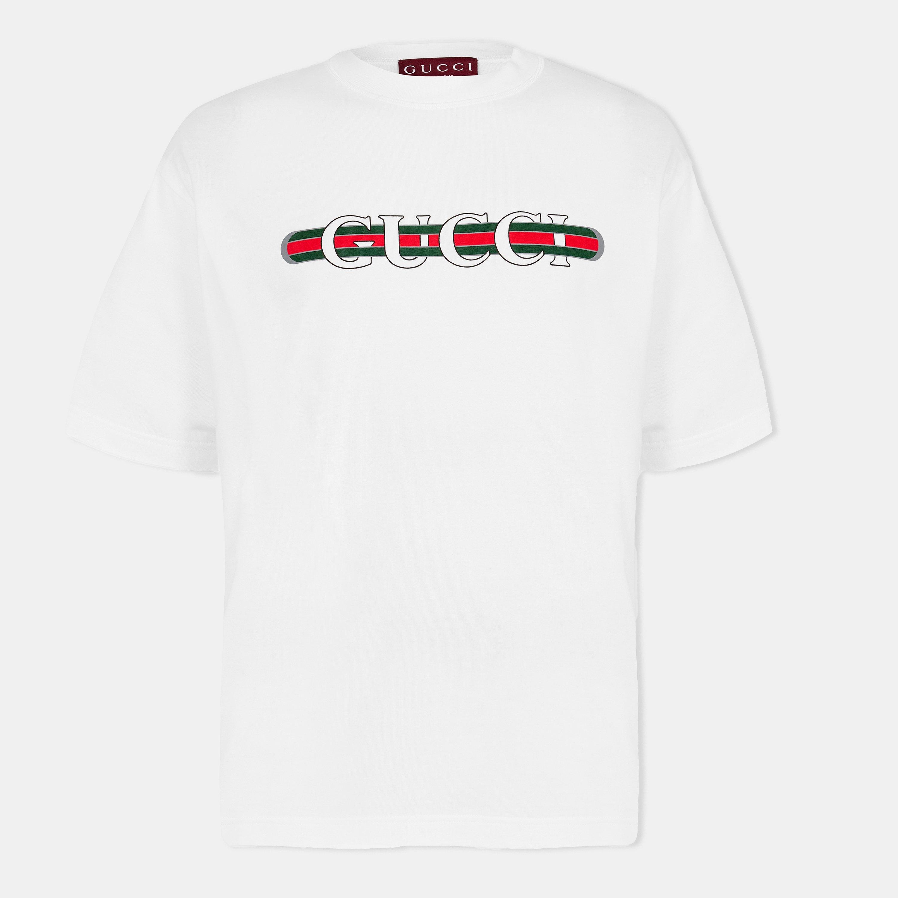 GUCCI Tシャツ adidas x Gucci メンズ トレフォイル プリント Tシャツ XS