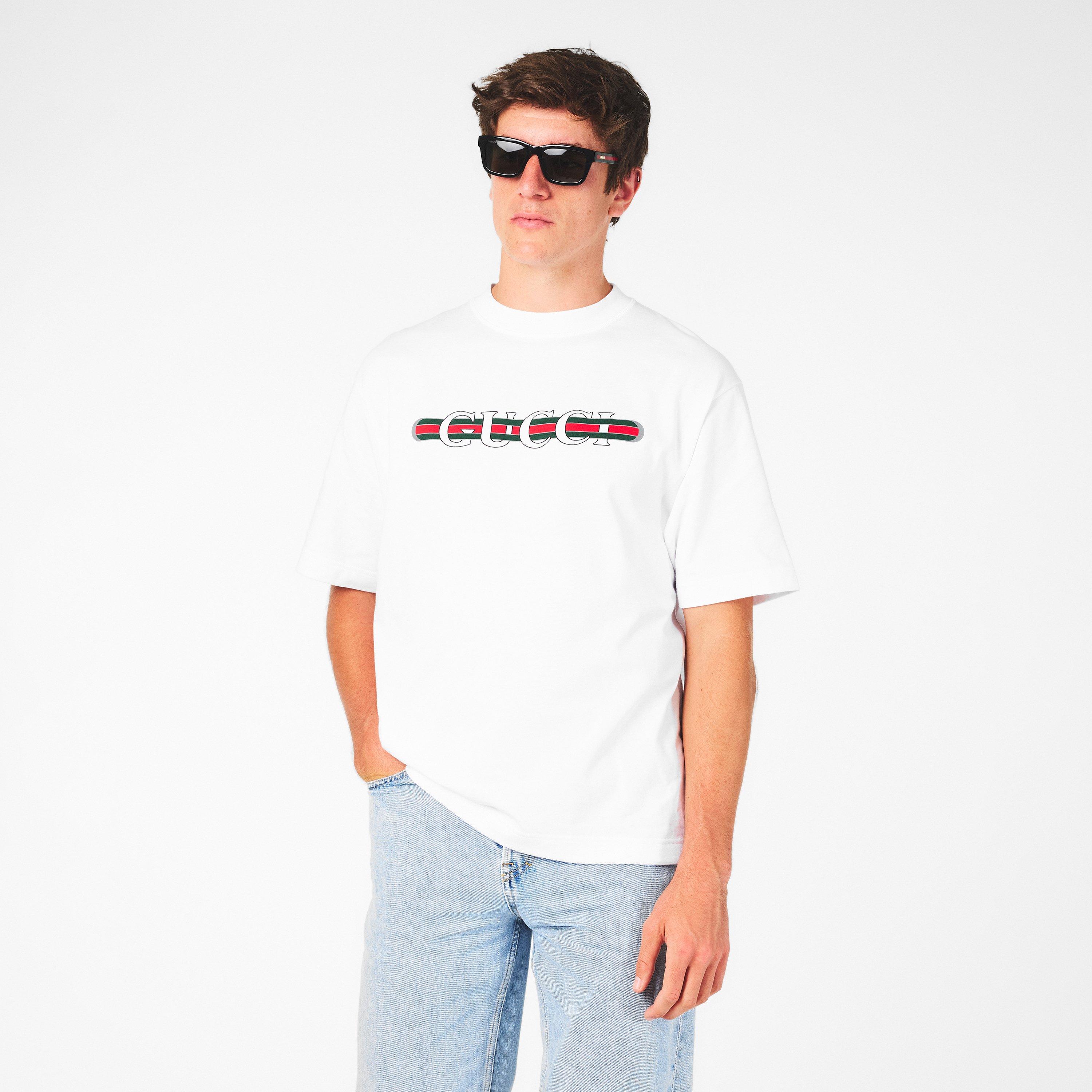 White - Gucci - Logo Print T-Shirt - 3