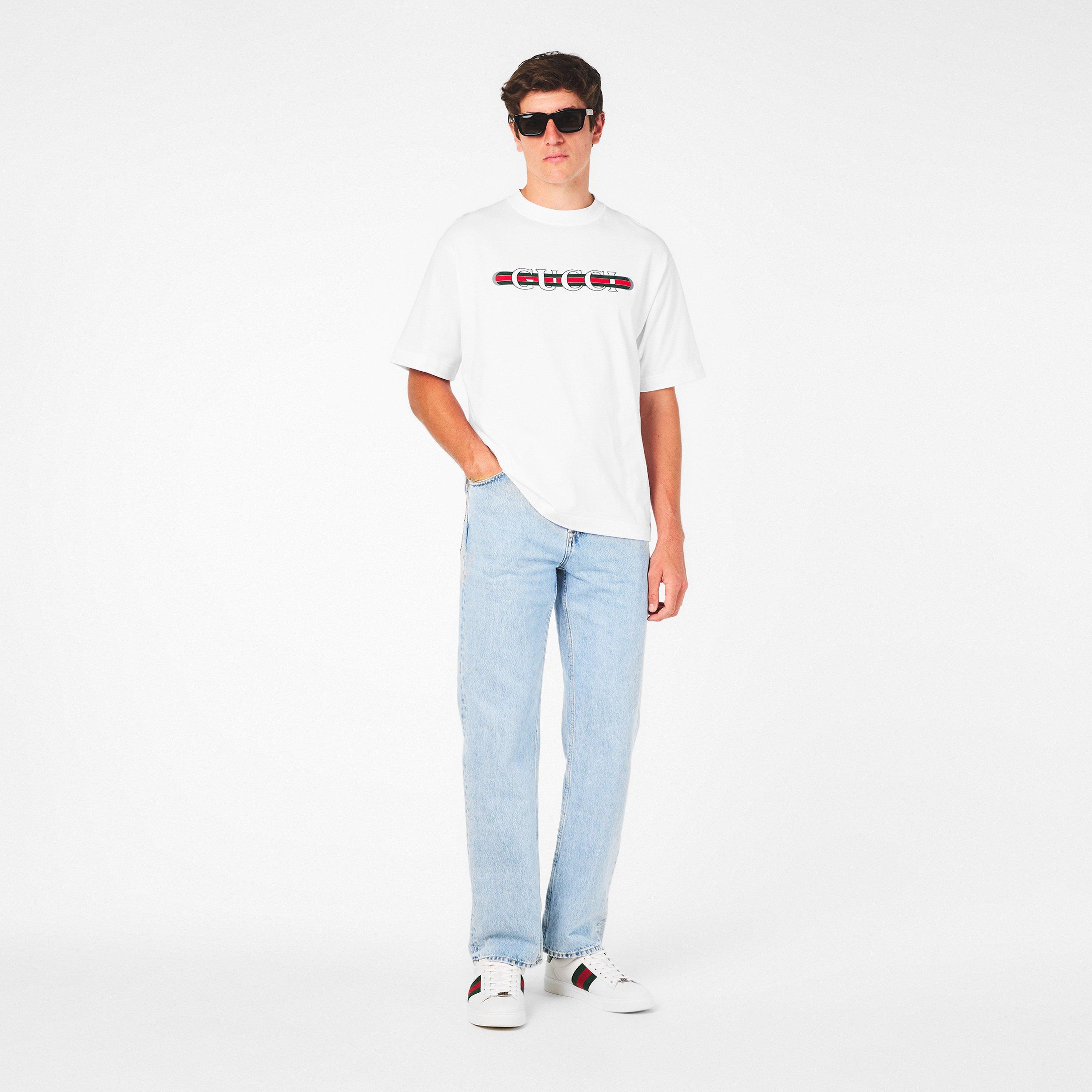 White - Gucci - Logo Print T-Shirt - 6
